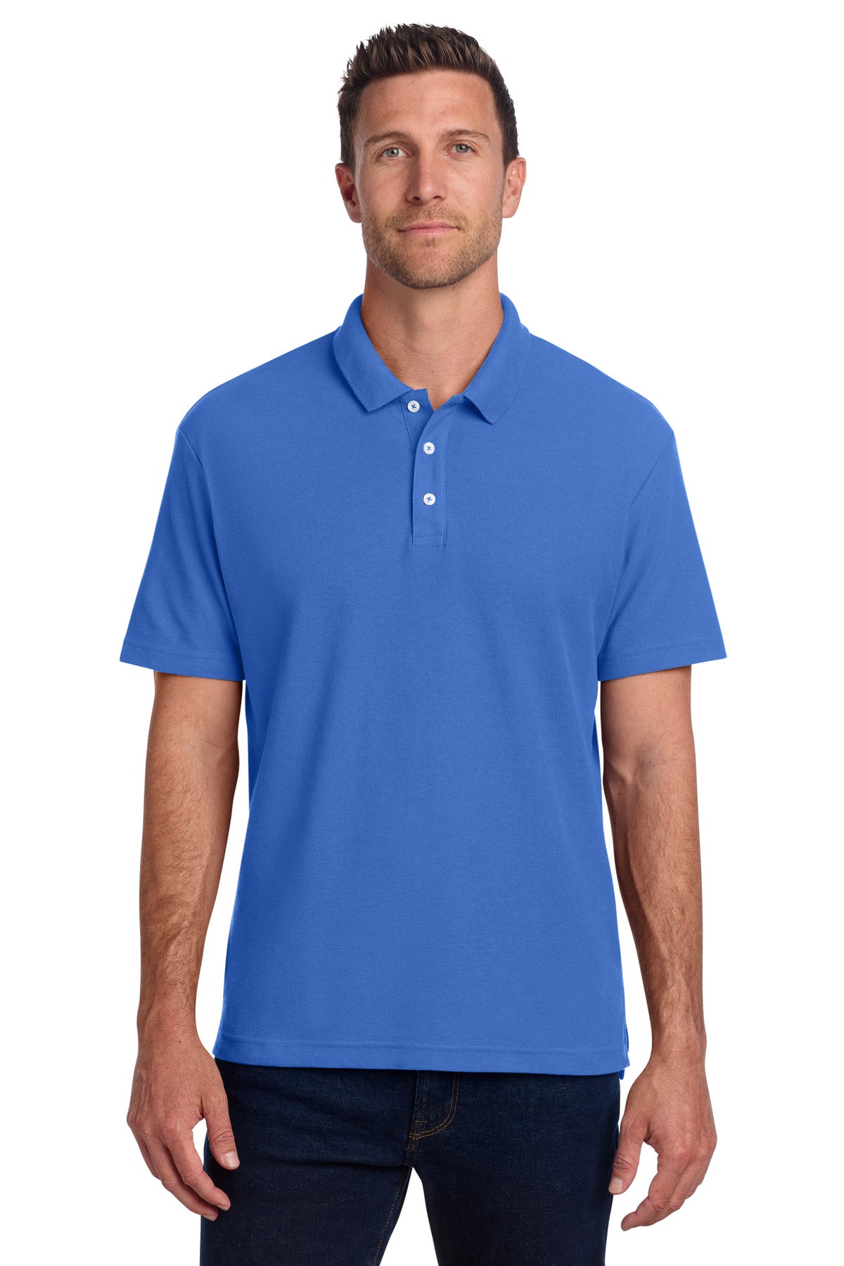 Port Authority C-FREE Cotton Blend Pique Polo K867 - EMBROIDERED