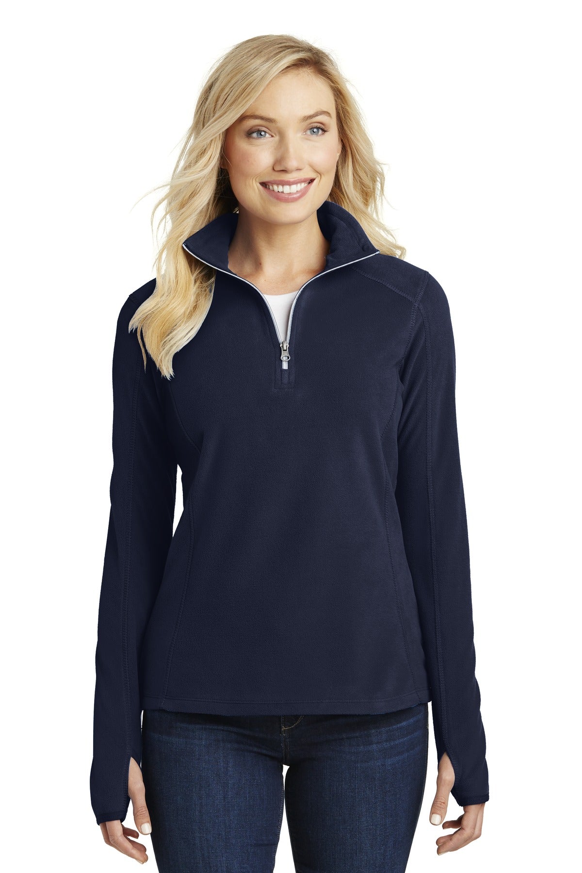 Port Authority Women's Microfleece 1/2-Zip Pullover. L224 - EMBROIDERED