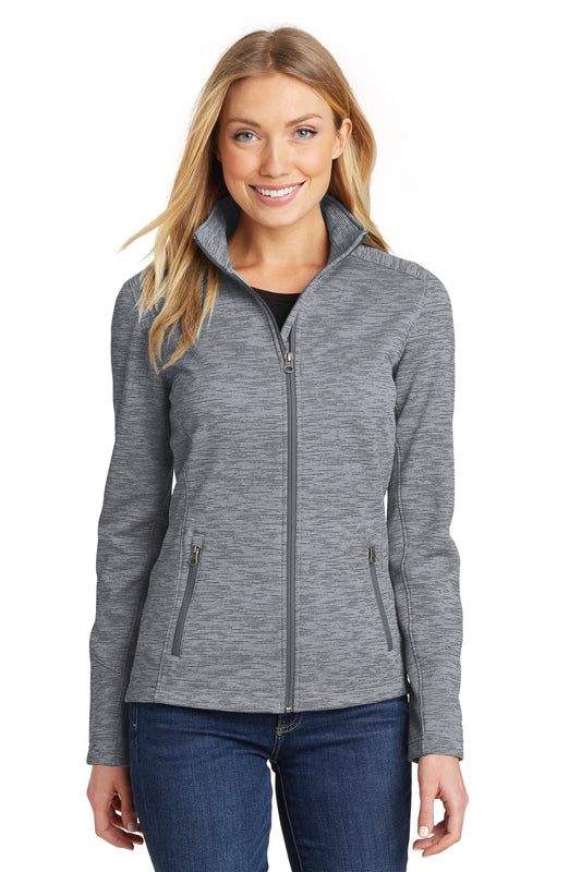 Port Authority Women's Digi Stripe Fleece Jacket. L231 - EMBROIDERED