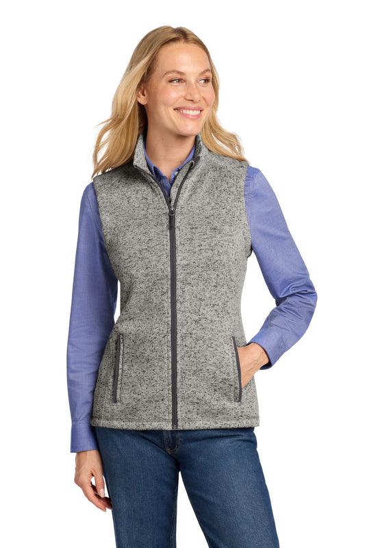 Port Authority Women's Sweater Fleece Vest L236 - EMBROIDERED