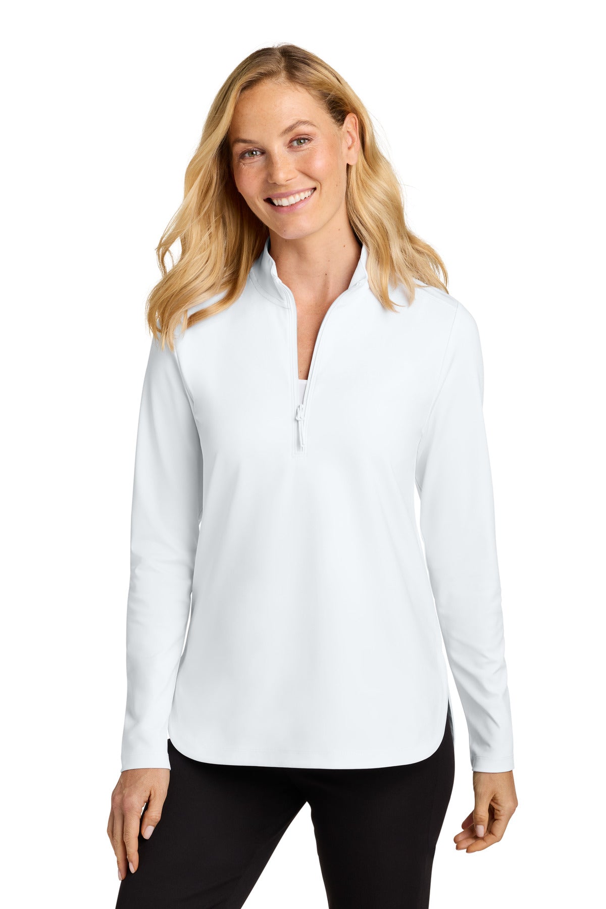 Port Authority Women's C-FREE Double Knit 1/4-Zip LK880 - EMBROIDERED