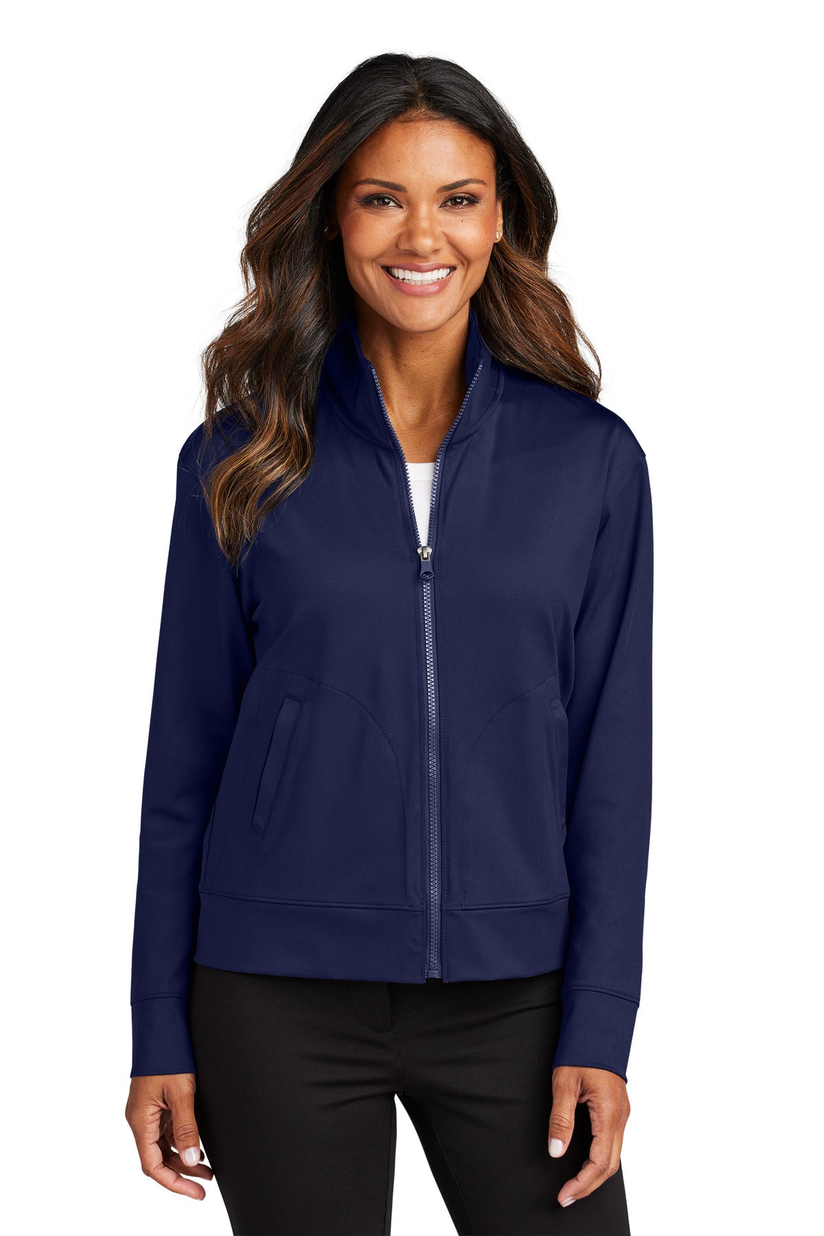 Port Authority Women's C-FREE Double Knit Full-Zip LK881 - EMBROIDERED