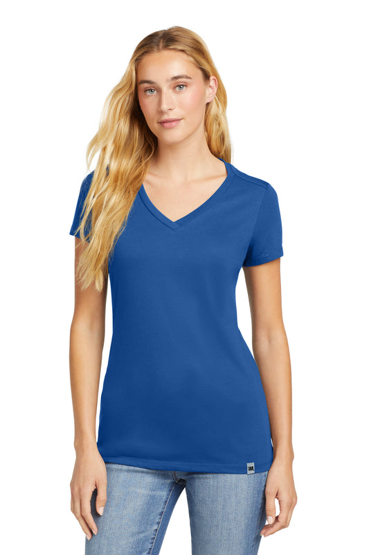 New Era Women's Heritage Blend V-Neck Tee. LNEA101 - EMBROIDERED