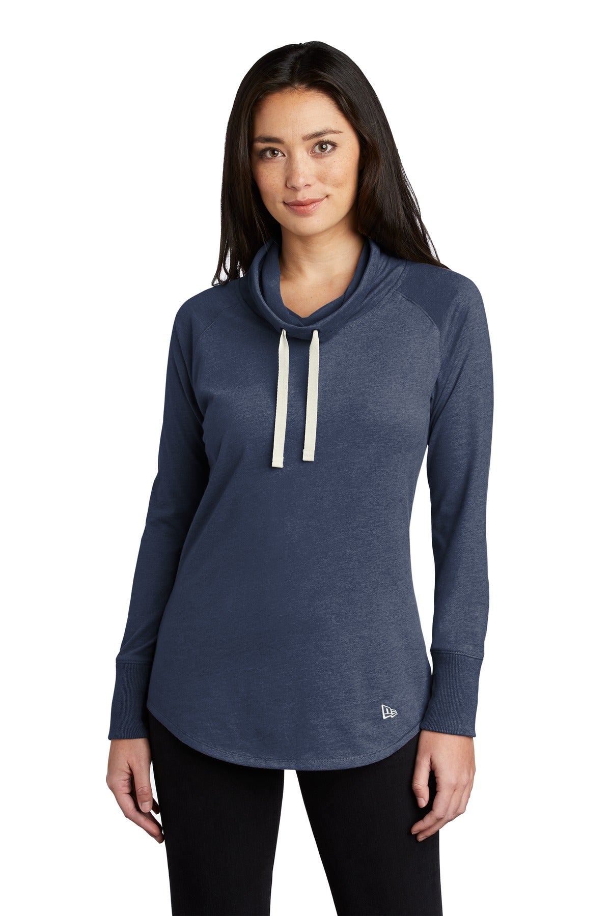 New Era Women's Sueded Cotton Blend Cowl Tee LNEA123 - EMBROIDERED