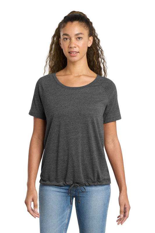 New Era Women's Tri-Blend Performance Cinch Tee. LNEA133 - EMBROIDERED