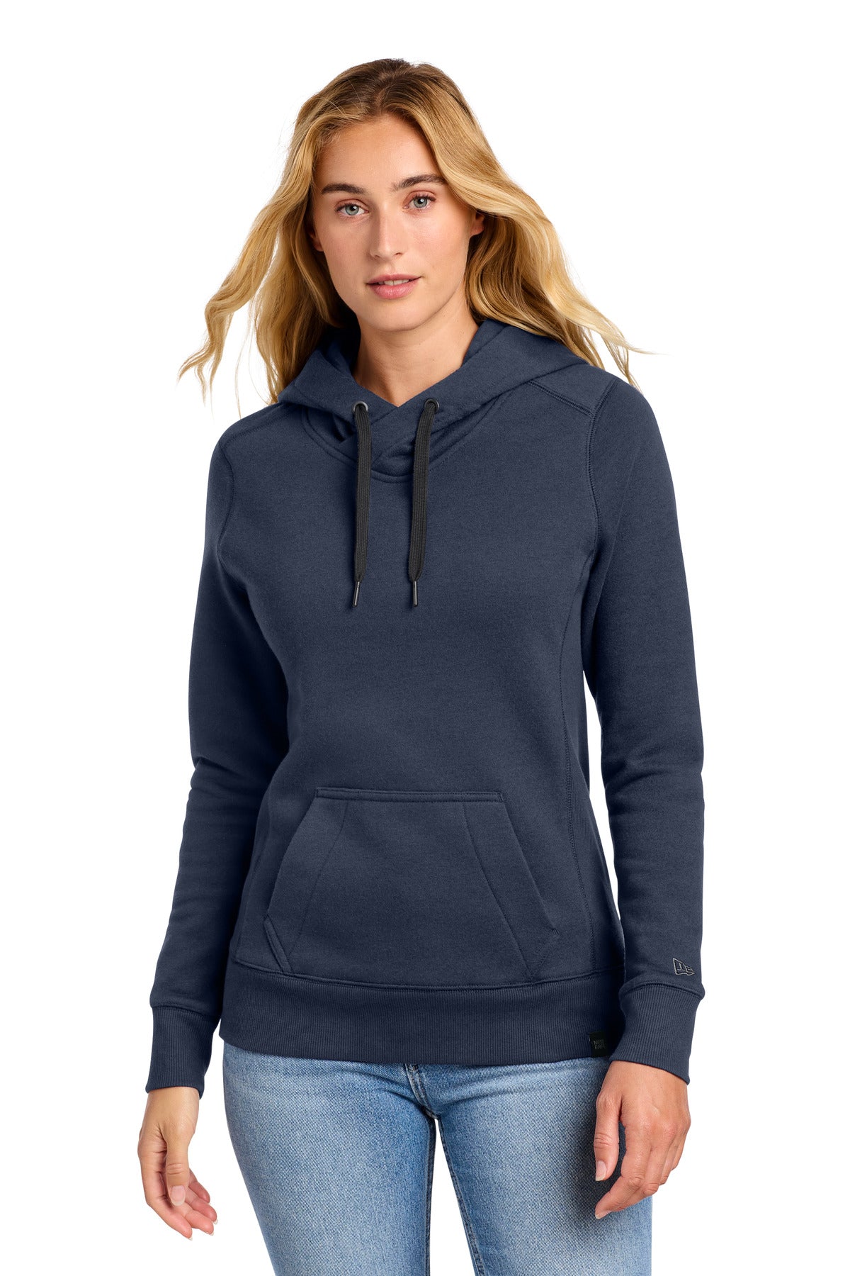 New Era Women's French Terry Pullover Hoodie. LNEA500 - EMBROIDERED