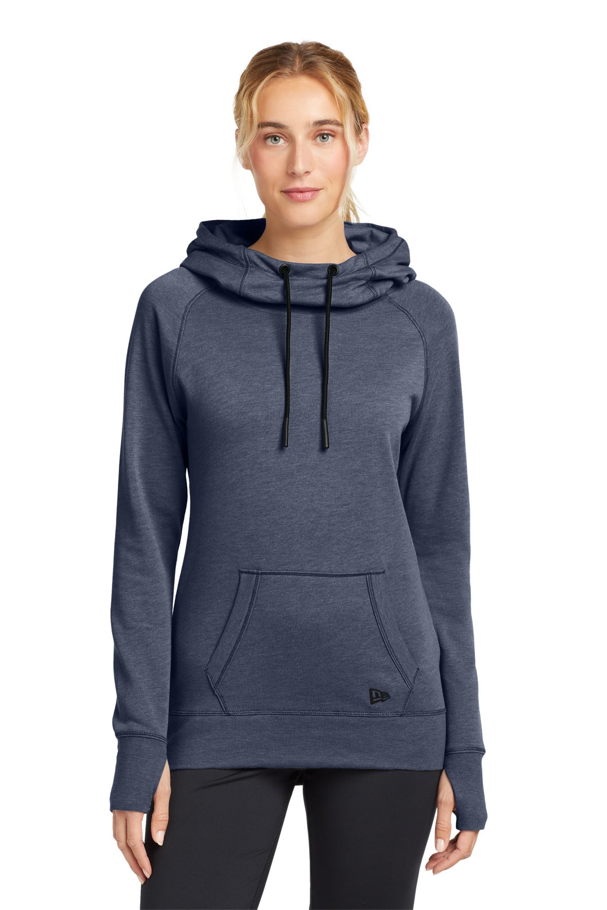 New Era Women's Tri-Blend Fleece Pullover Hoodie. LNEA510 - EMBROIDERED