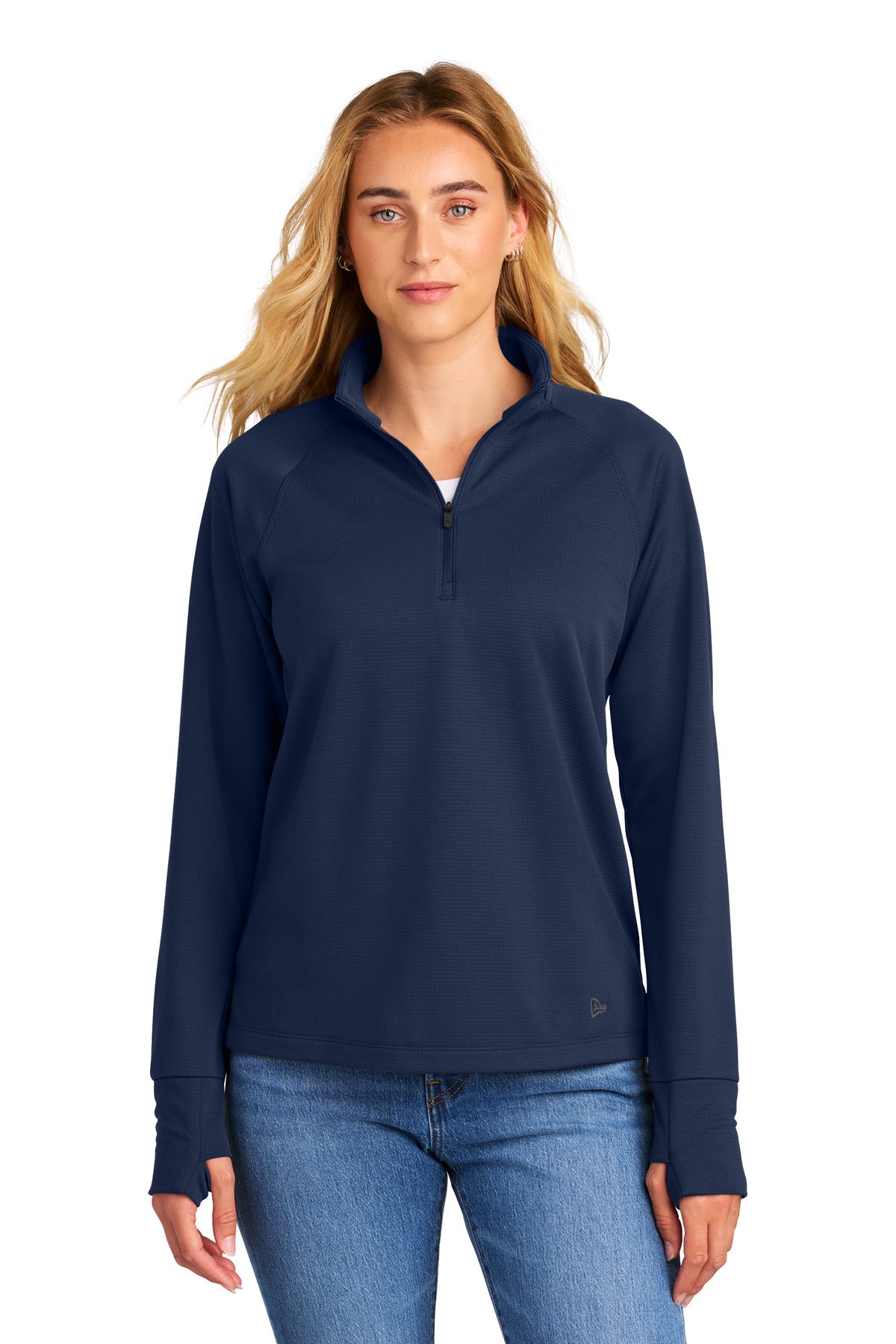 New Era Women's Stand Out 1/4-Zip LNEA515 - EMBROIDERED