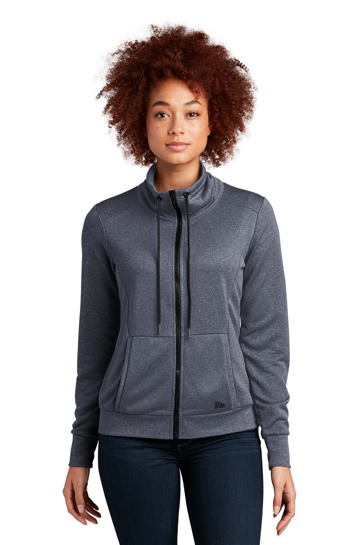 New Era Women's Performance Terry Full-Zip Cowl LNEA530 - EMBROIDERED