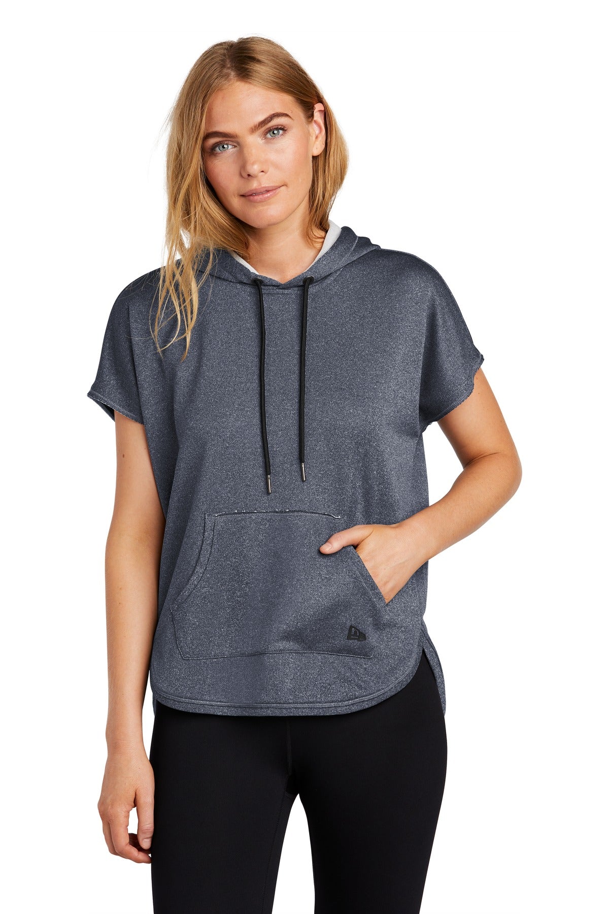 New Era Women's Performance Terry Short Sleeve Hoodie LNEA533 - EMBROIDERED