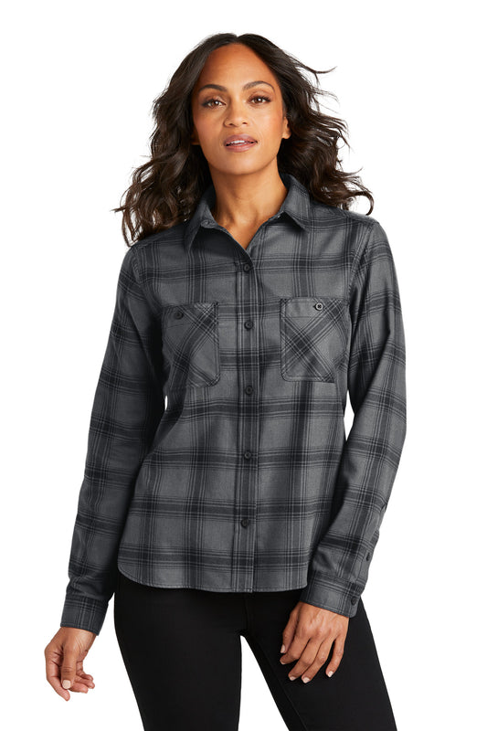 Port Authority Women's Plaid Flannel Shirt LW669 - EMBROIDERED