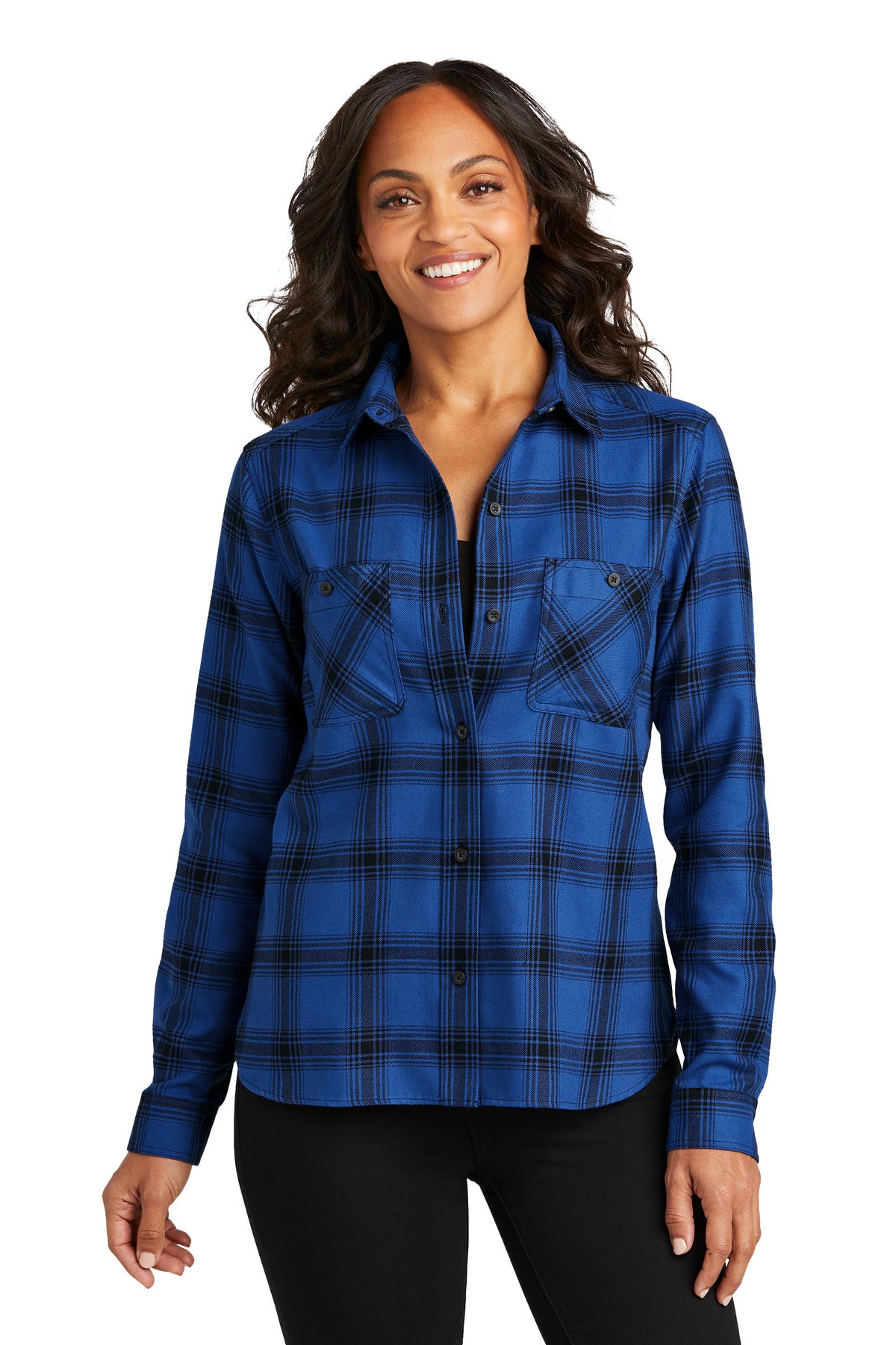 Port Authority Women's Plaid Flannel Shirt LW669 - EMBROIDERED
