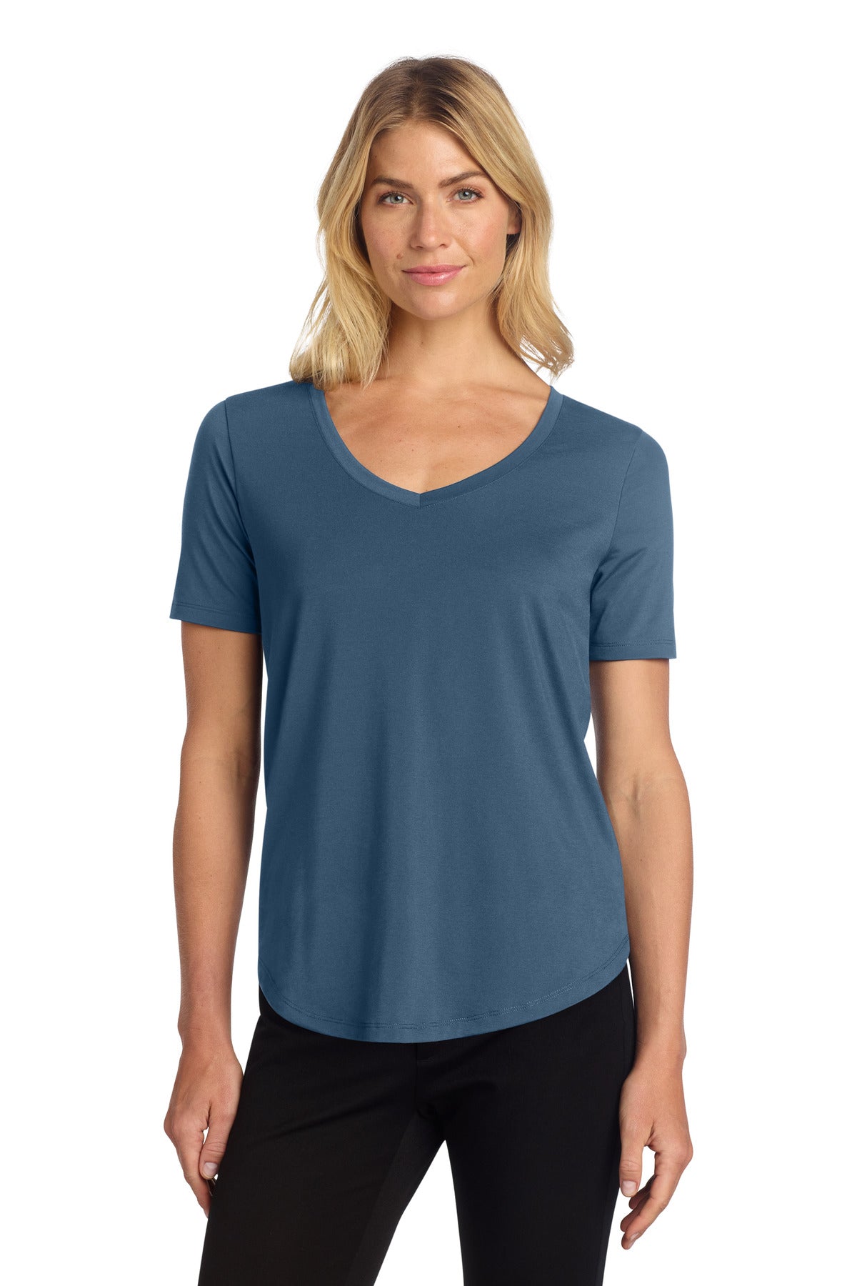 Mercer+Mettle Women's Stretch Jersey Relaxed Scoop MM1017 - EMBROIDERED