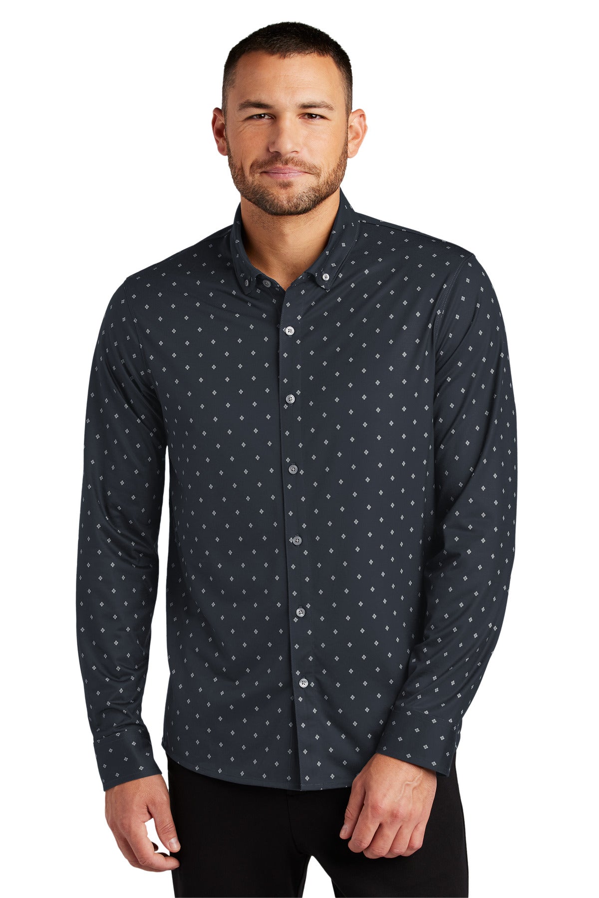 Mercer+Mettle Stretch Jersey Long Sleeve Shirt MM1018 - EMBROIDERED