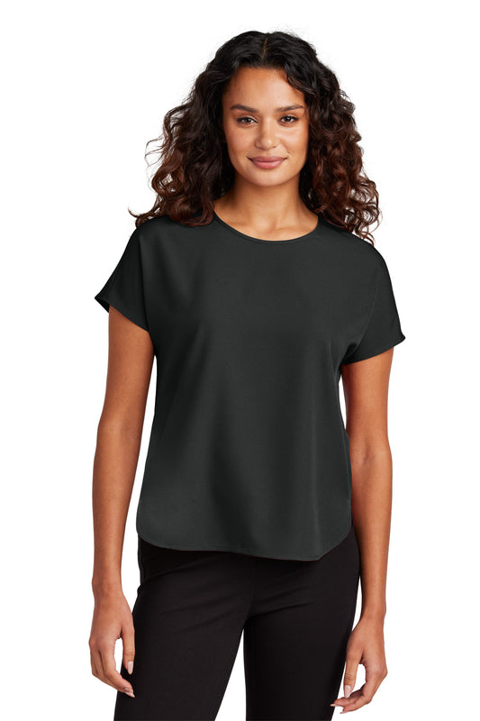 Mercer+Mettle Women's Stretch Crepe Crew MM2015 - EMBROIDERED