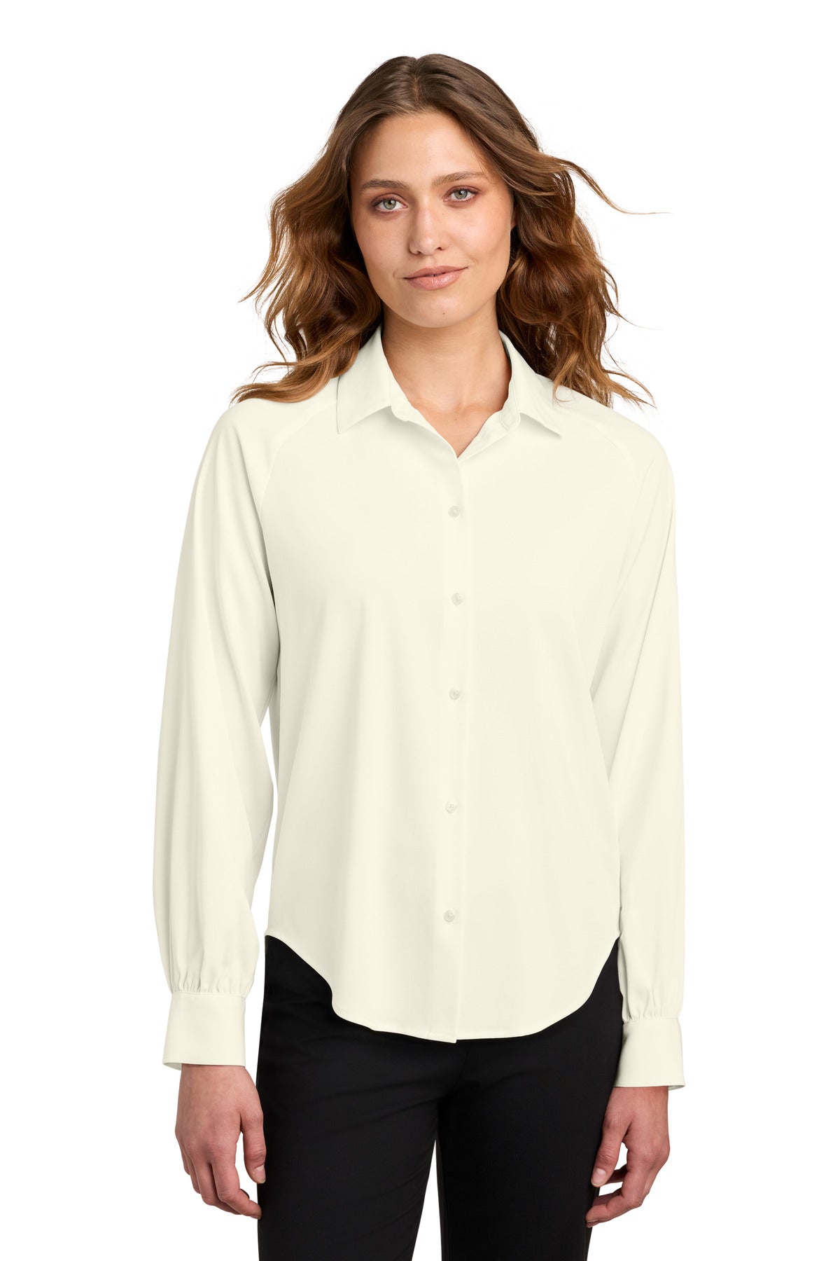 Mercer+Mettle Women's Long Sleeve Buttery Soft Blouse MM2017 - EMBROIDERED