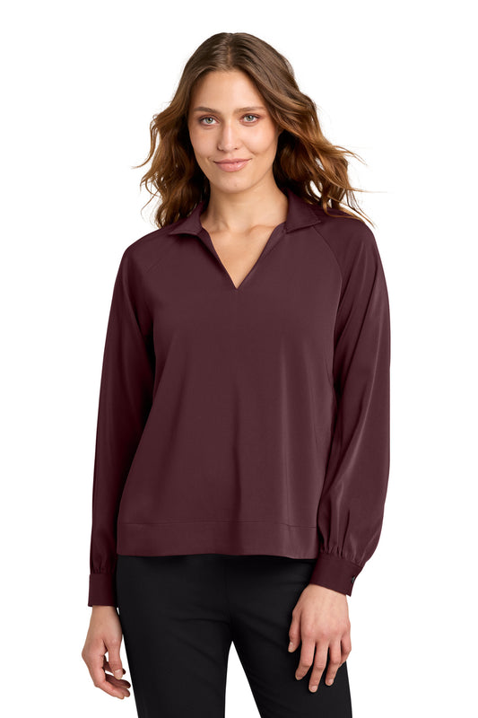 Mercer+Mettle Women's Long Sleeve Buttery Soft Popover Blouse MM2019 - EMBROIDERED