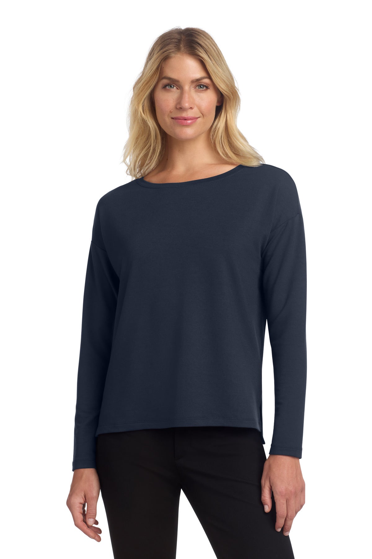 Mercer+Mettle Women's Stretch Drop Shoulder Pullover MM3013 - EMBROIDERED