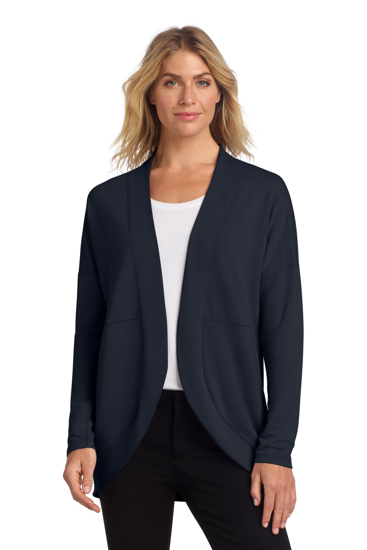 Mercer+Mettle Women's Stretch Open-Front Cardigan MM3015 - EMBROIDERED
