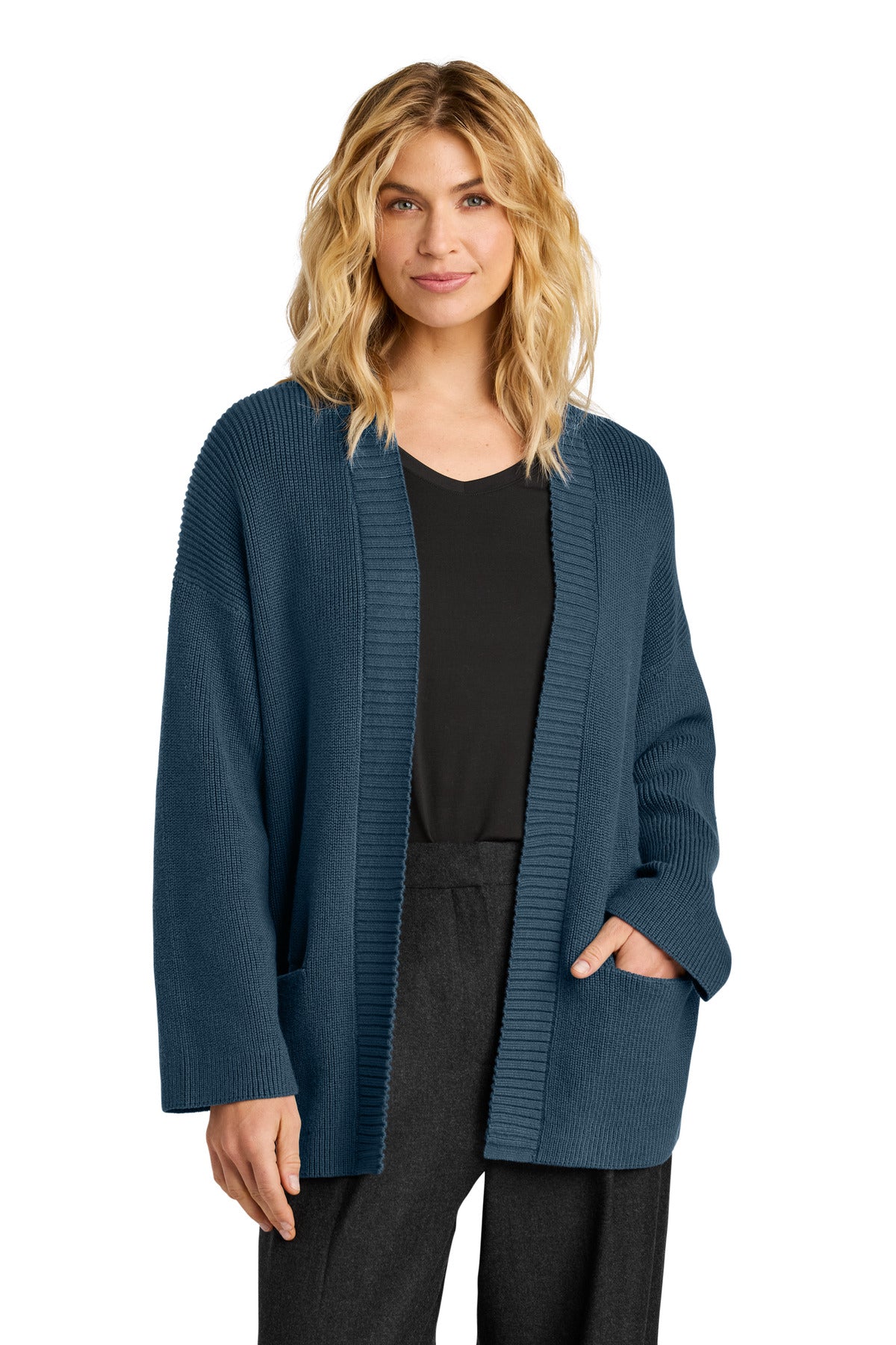 Mercer+Mettle Women's Open Cardi MM3021 - EMBROIDERED