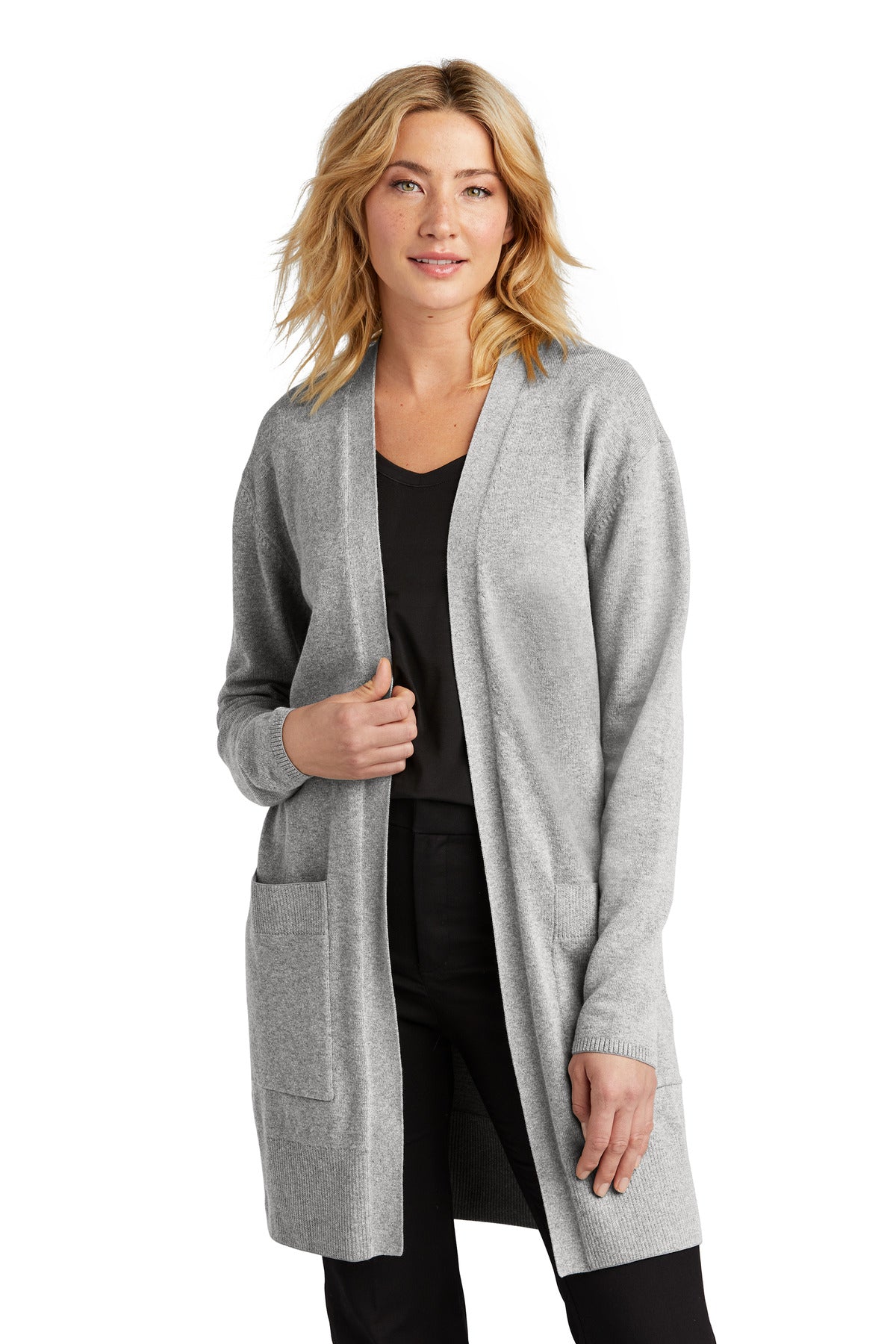Mercer+Mettle Women's Open-Front Cardigan Sweater MM3023 - EMBROIDERED