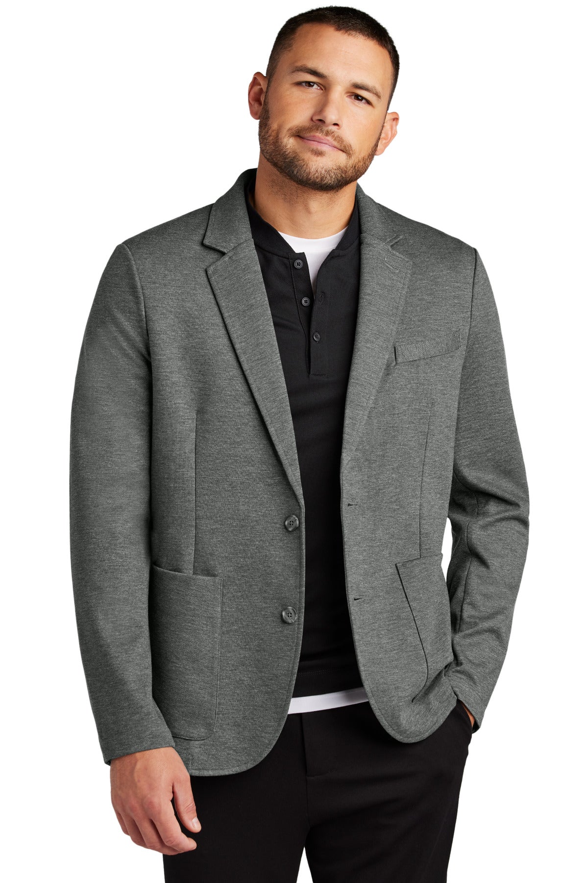 Mercer+Mettle Relaxed Knit Blazer MM3030 - EMBROIDERED