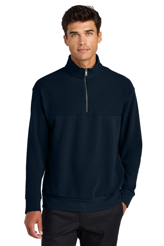 Mercer+Mettle Linear Texture 1/4-Zip MM3040 - EMBROIDERED