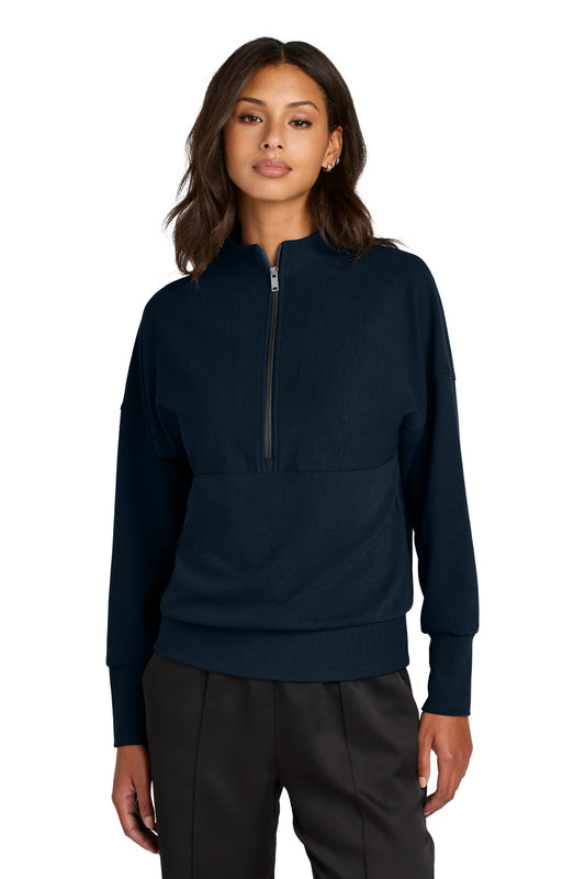 Mercer+Mettle Women's Linear Texture 1/4-Zip MM3041 - EMBROIDERED