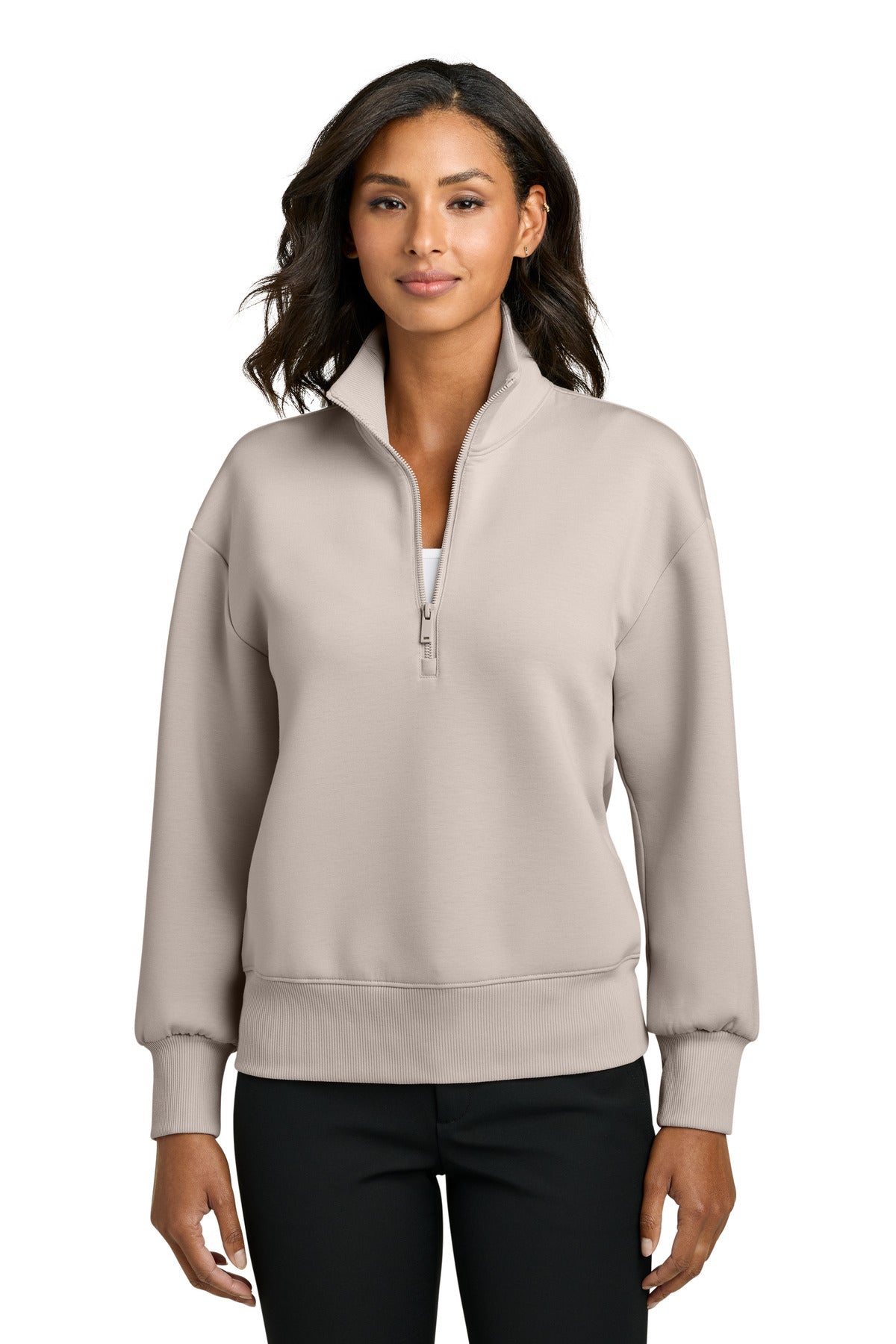 Mercer+Mettle Women's Soft Spacer 1/4-Zip MM3101 - EMBROIDERED