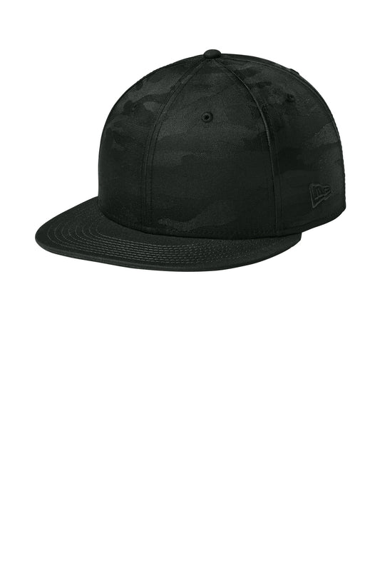 New Era Camo Flat Bill Snapback Cap NE407 - EMBROIDERED