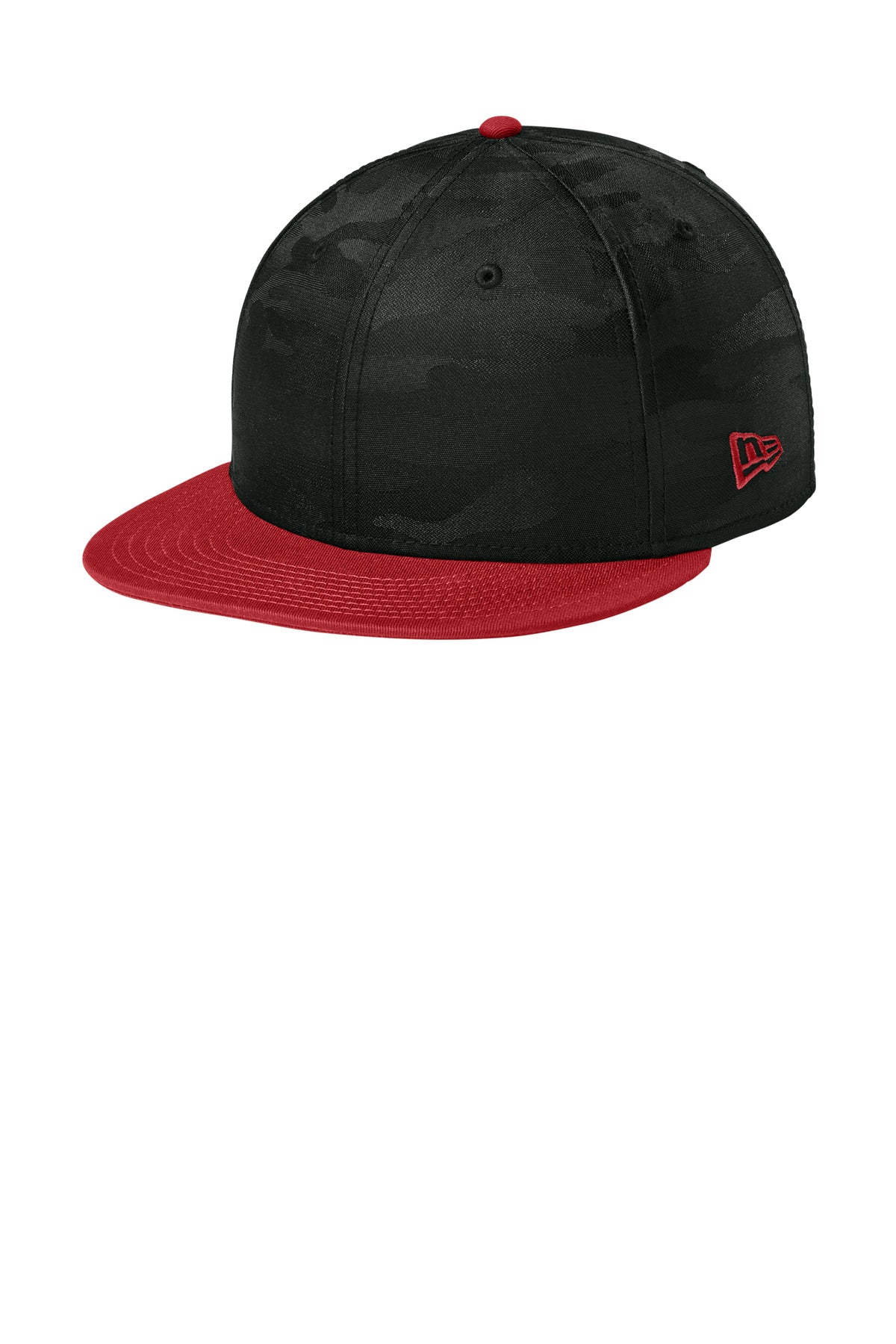 New Era Camo Flat Bill Snapback Cap NE407 - EMBROIDERED
