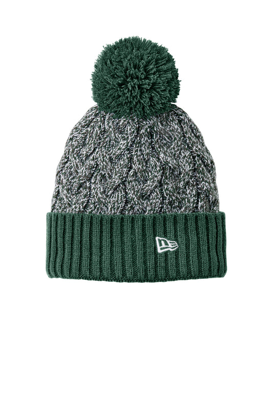New Era Marled Knit Pom Beanie NE910 - EMBROIDERED
