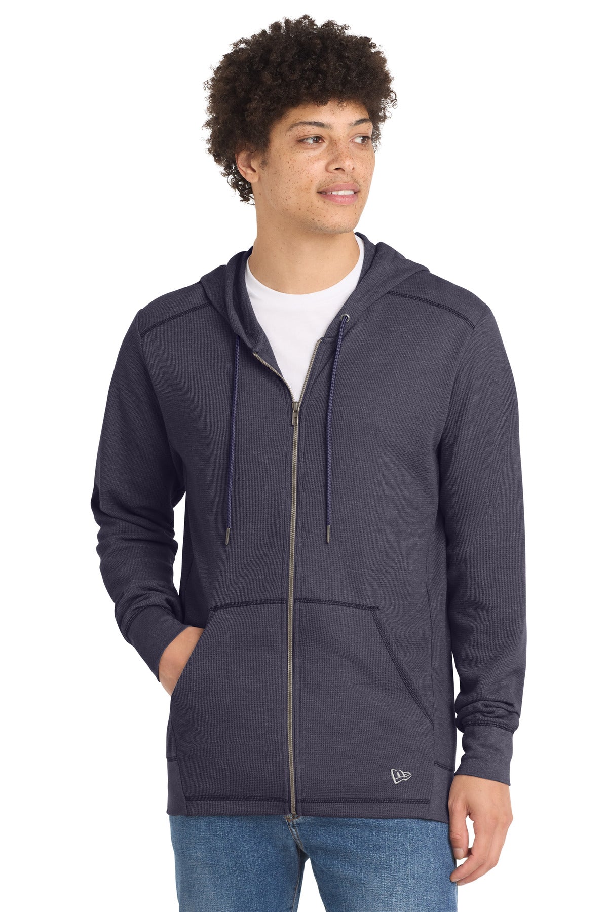 New Era Thermal Full-Zip Hoodie NEA141 - EMBROIDERED