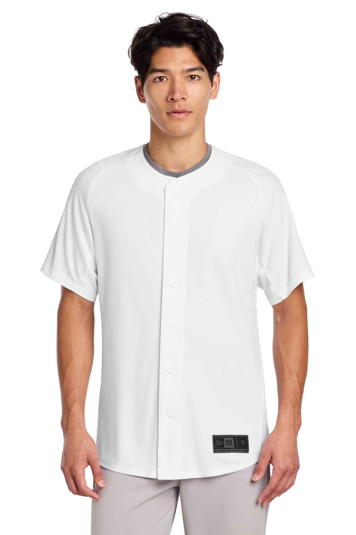 New Era Diamond Era Full-Button Jersey. NEA220 - EMBROIDERED
