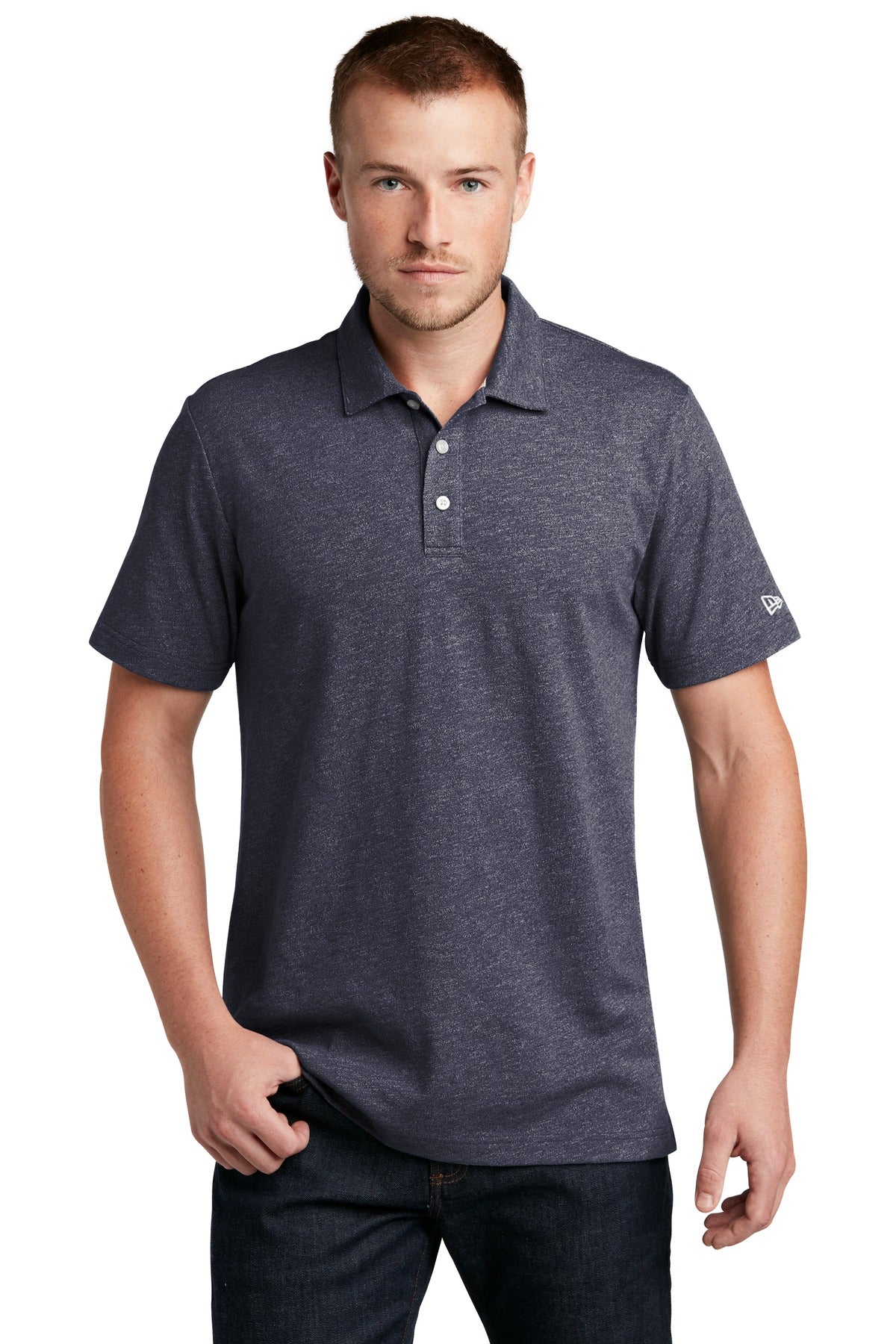 New Era Slub Twist Polo NEA301 - EMBROIDERED