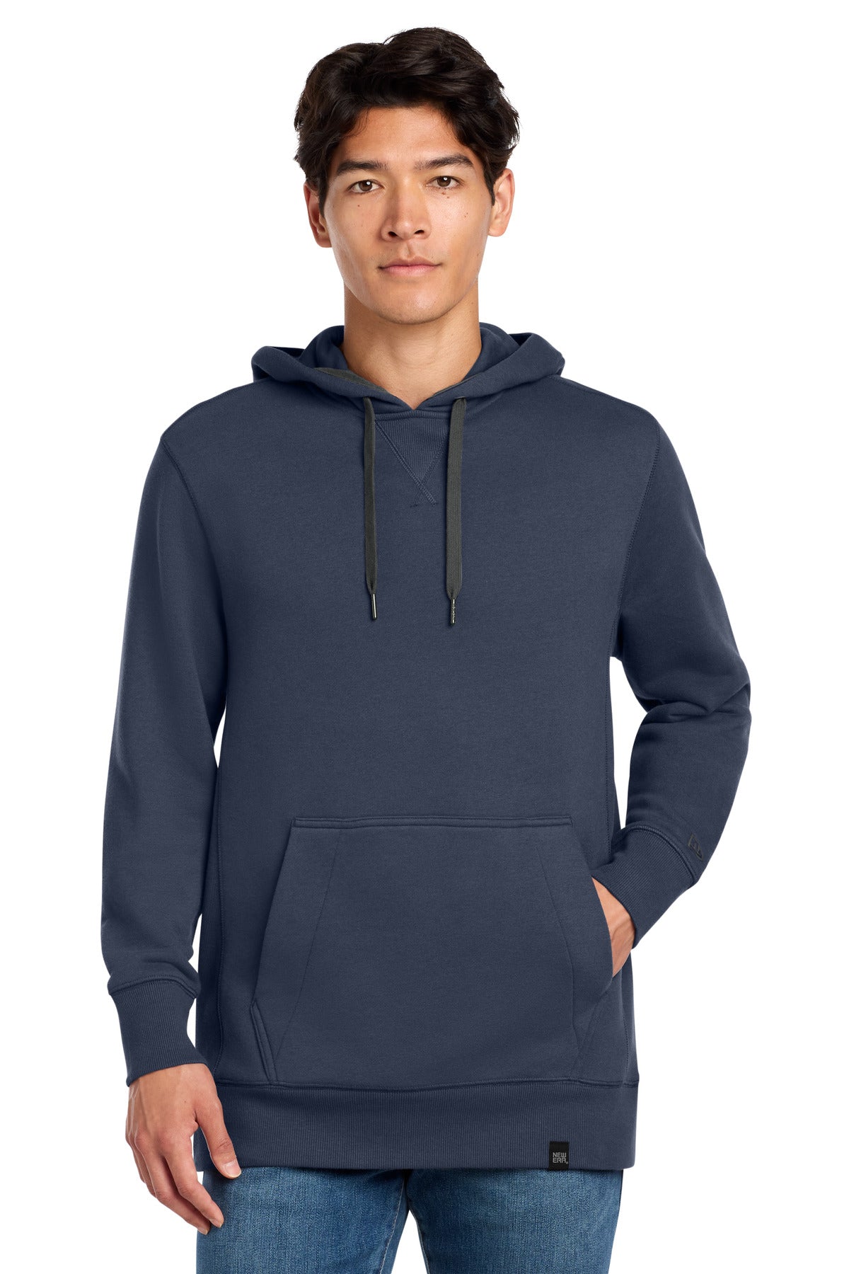 New Era French Terry Pullover Hoodie. NEA500 - EMBROIDERED