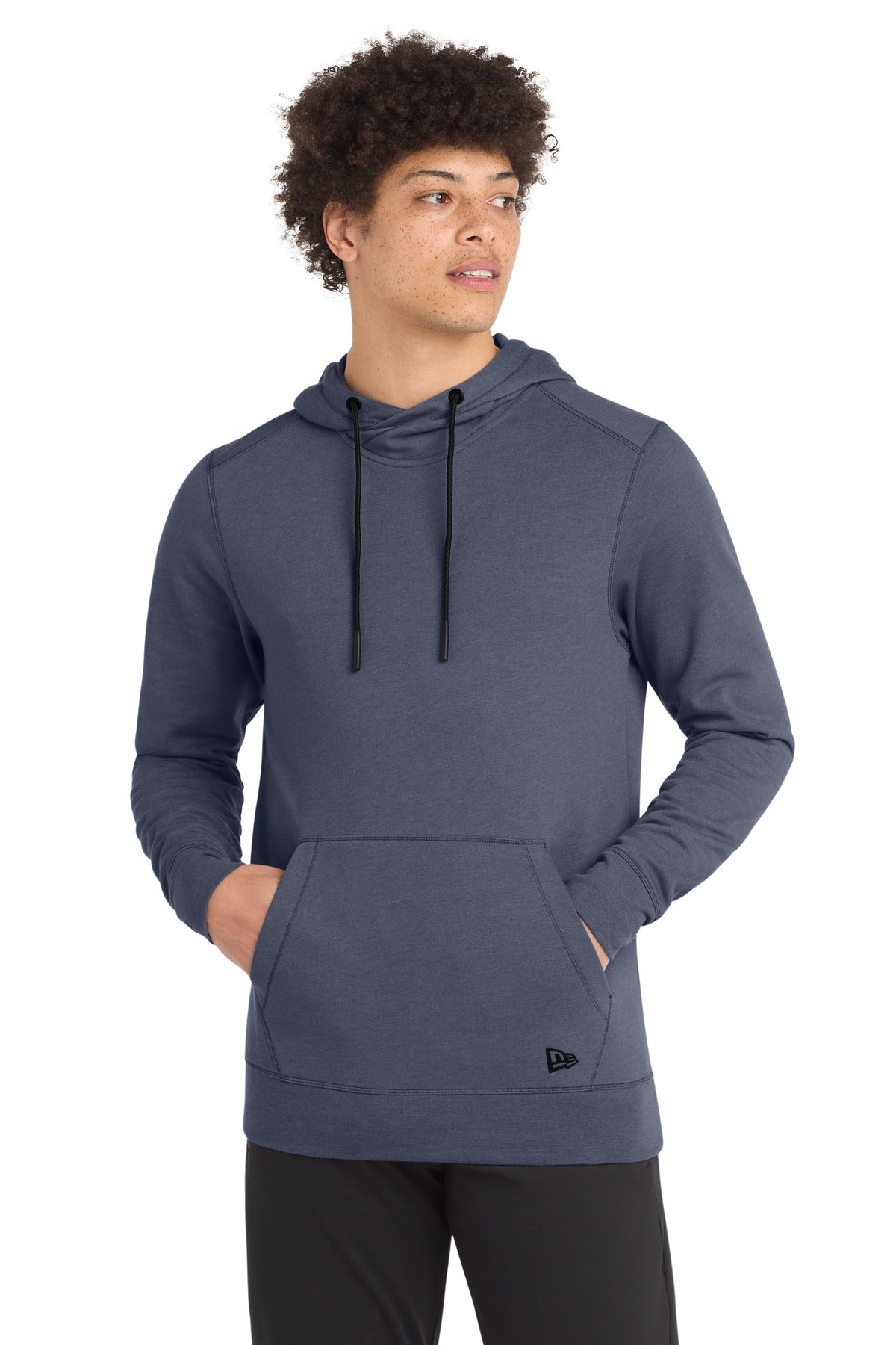 New Era Tri-Blend Fleece Pullover Hoodie. NEA510 - EMBROIDERED