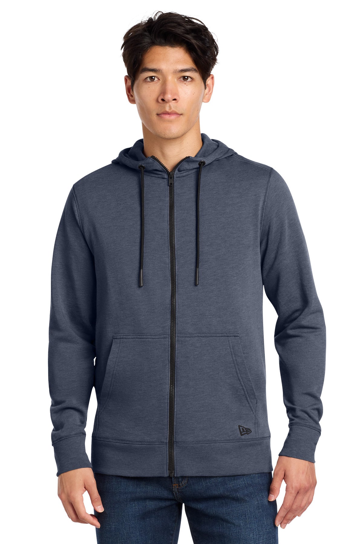 New Era Tri-Blend Fleece Full-Zip Hoodie NEA511 - EMBROIDERED