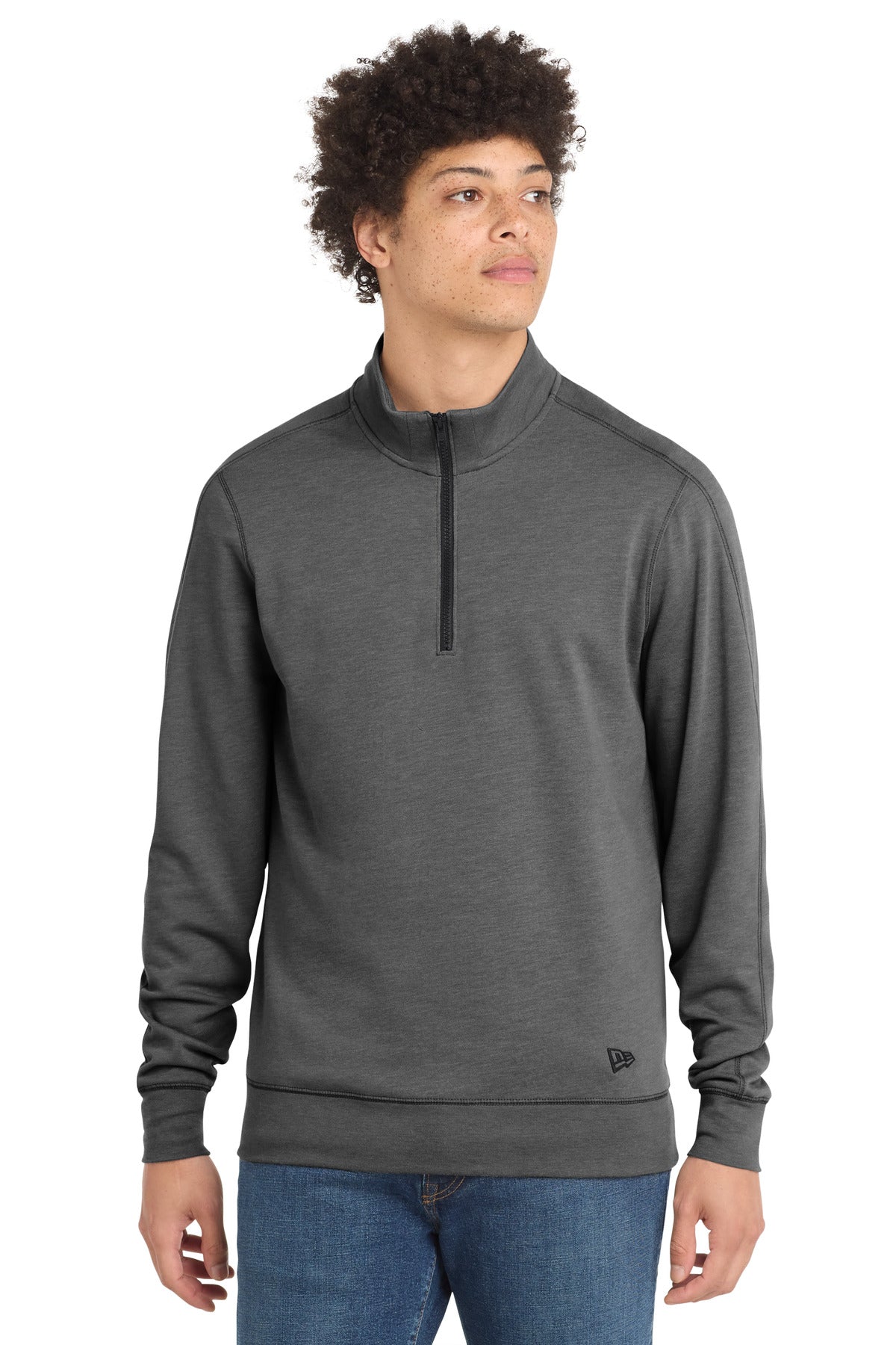 New Era Tri-Blend Fleece 1/4-Zip Pullover. NEA512