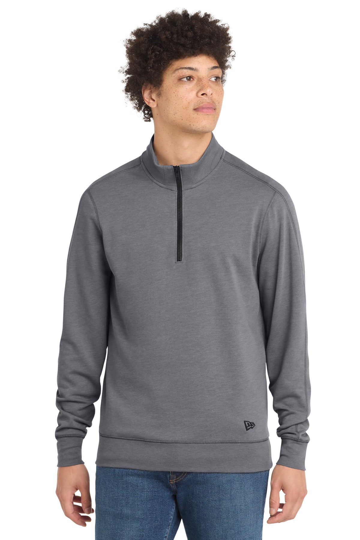 New Era Tri-Blend Fleece 1/4-Zip Pullover. NEA512