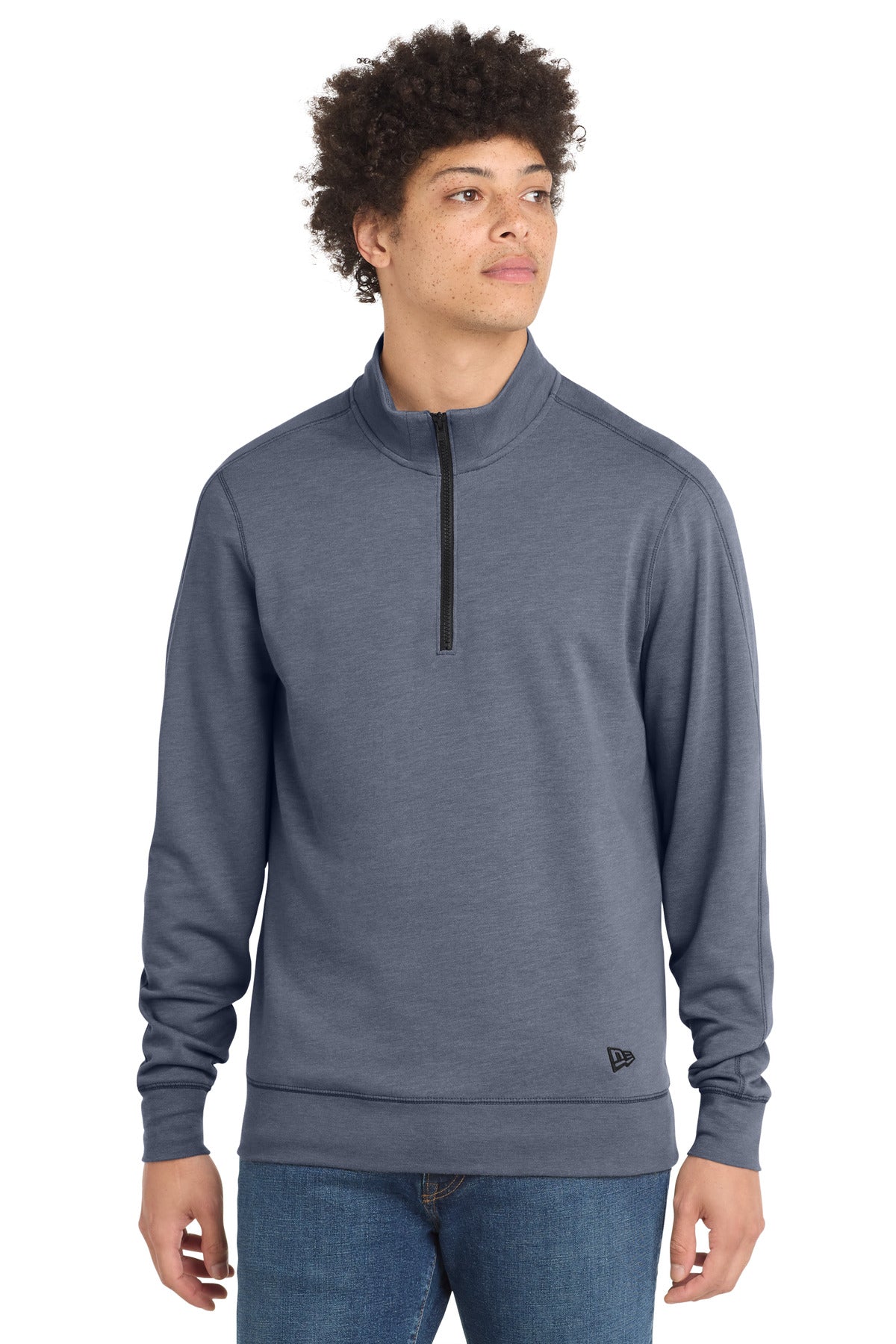 New Era Tri-Blend Fleece 1/4-Zip Pullover. NEA512 - EMBROIDERED