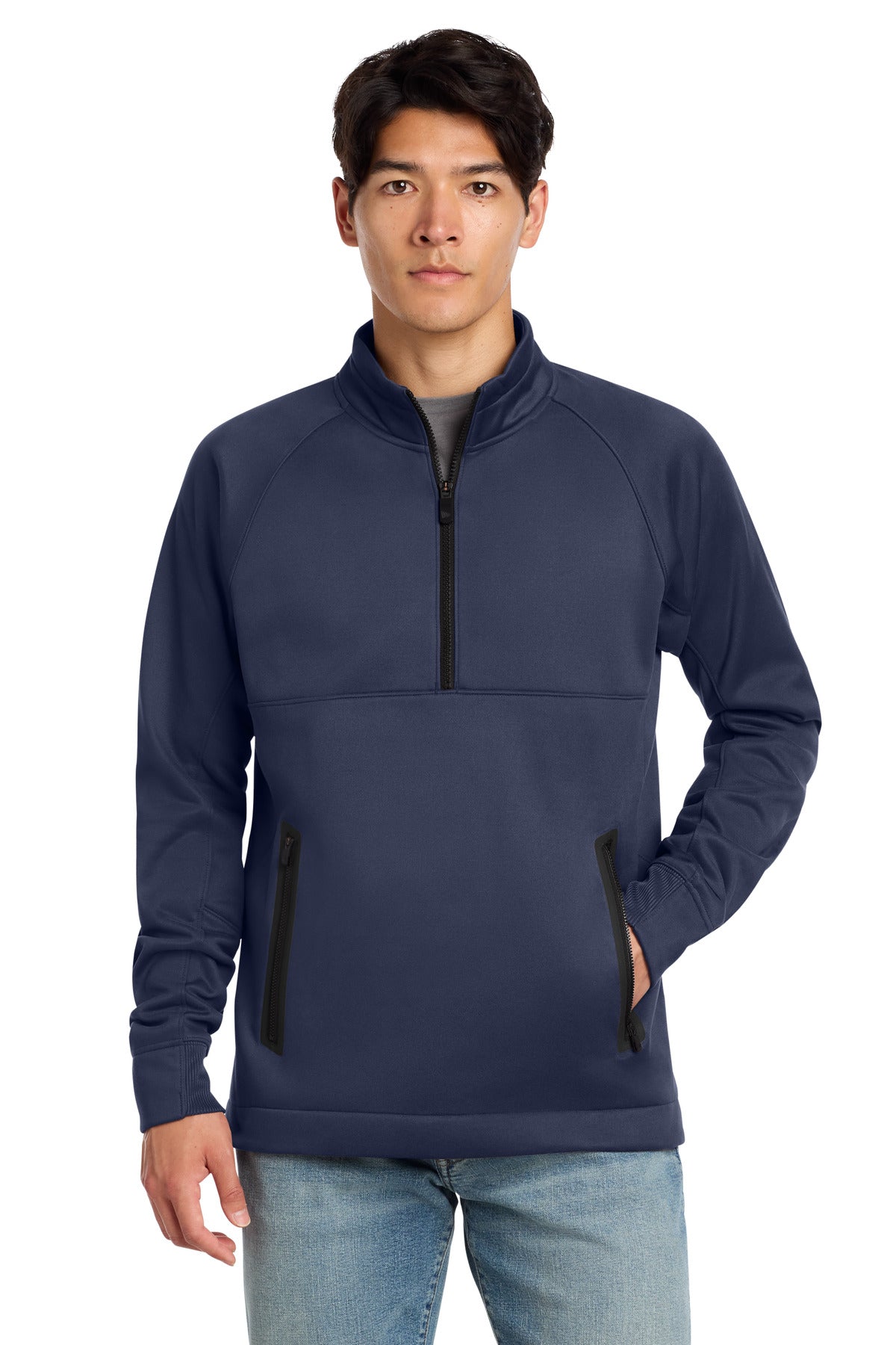 New Era Venue Fleece 1/4-Zip Pullover. NEA523 - EMBROIDERED