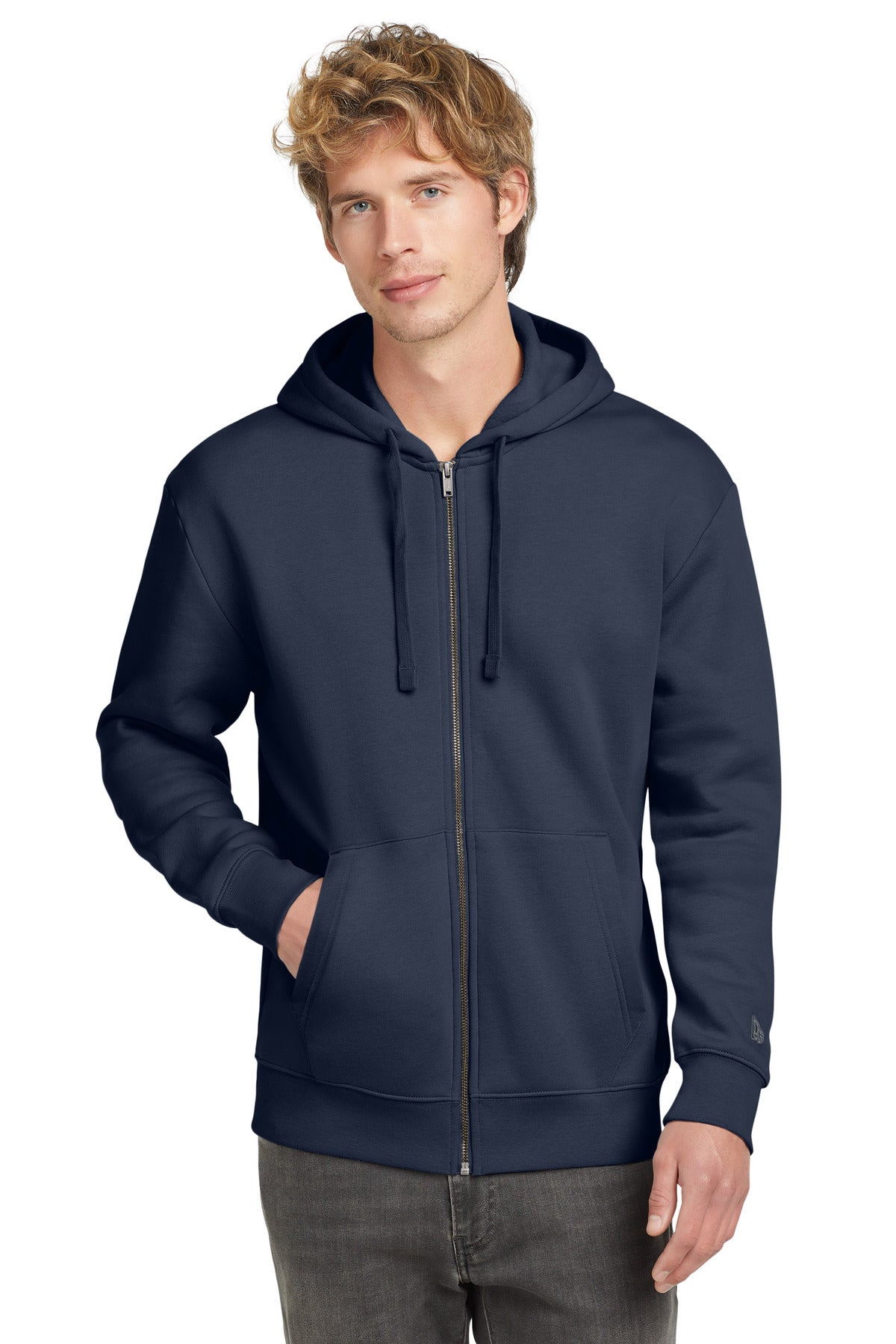 New Era Heritage Fleece Full-Zip Hoodie NEA526 - EMBROIDERED