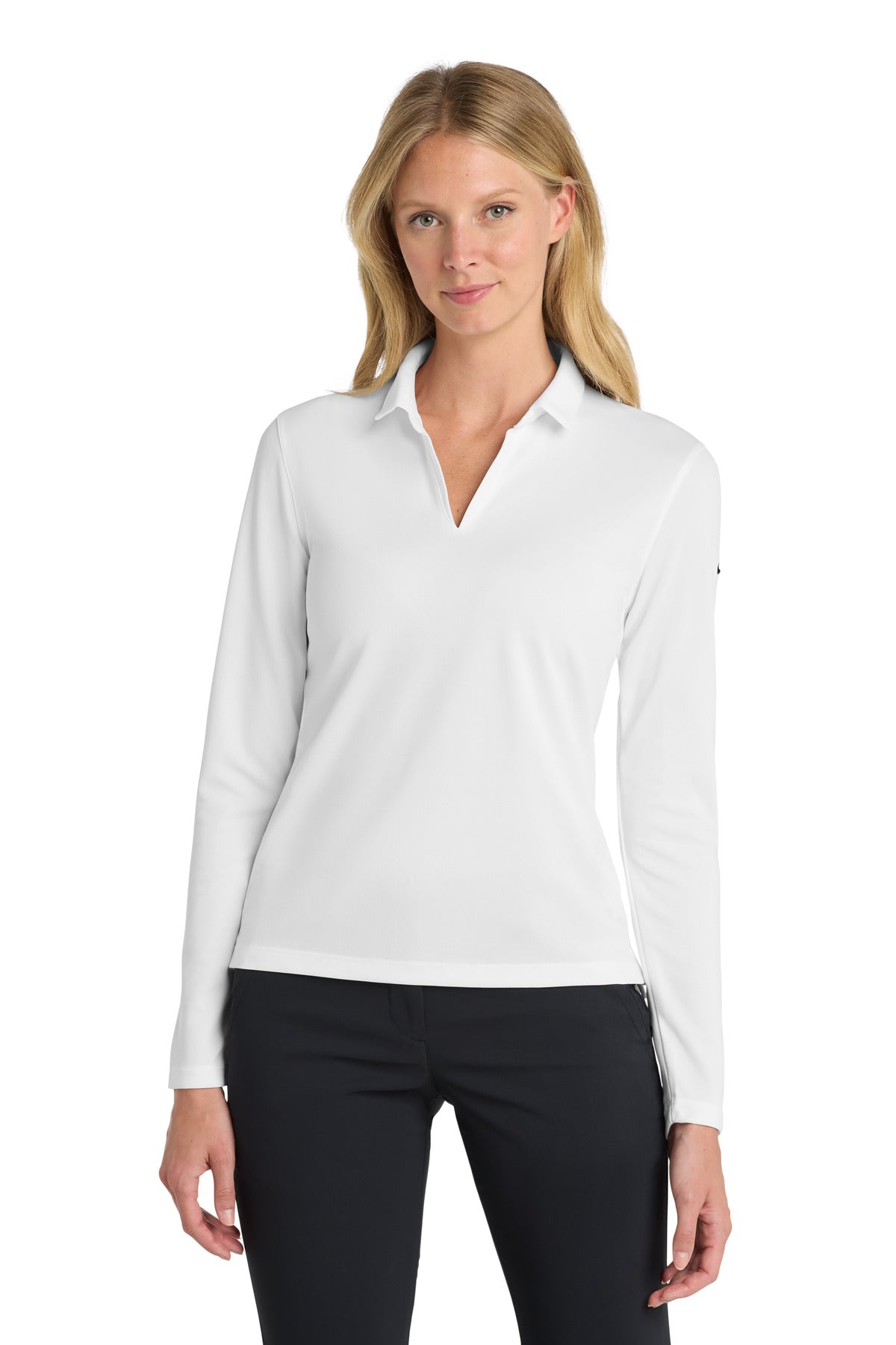 Nike Women's Dri-FIT Micro Pique 2.0 Long Sleeve Polo NKDC2105 - EMBROIDERED