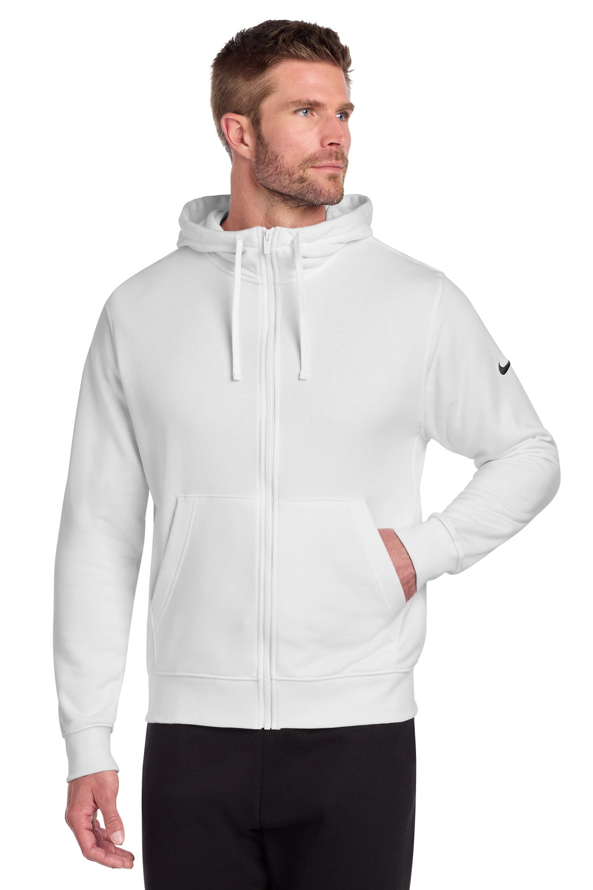 Nike Club Fleece Sleeve Swoosh Full-Zip Hoodie NKDR1513 - EMBROIDERED