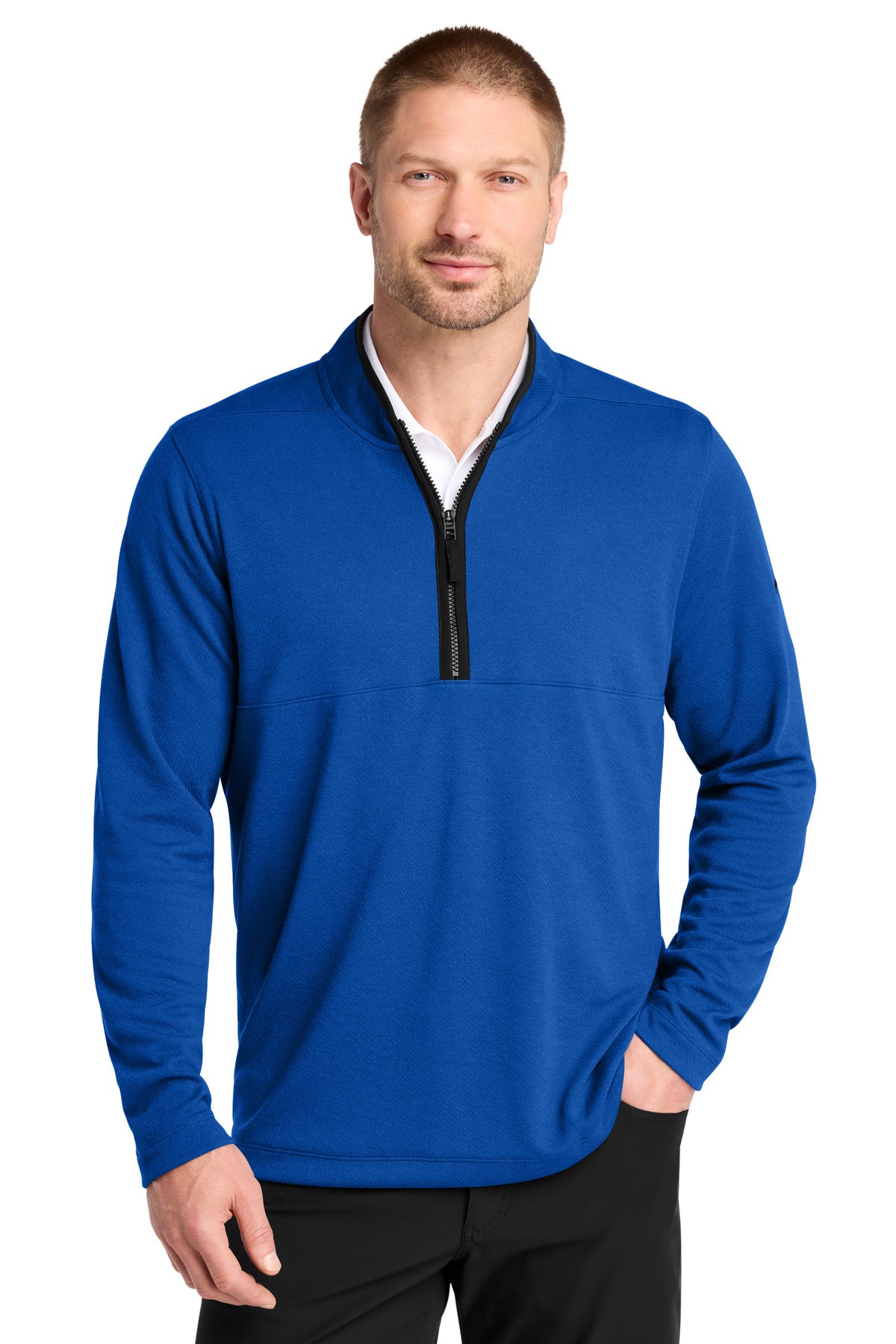 Nike Textured 1/2-Zip Cover-Up NKDX6702 - EMBROIDERED