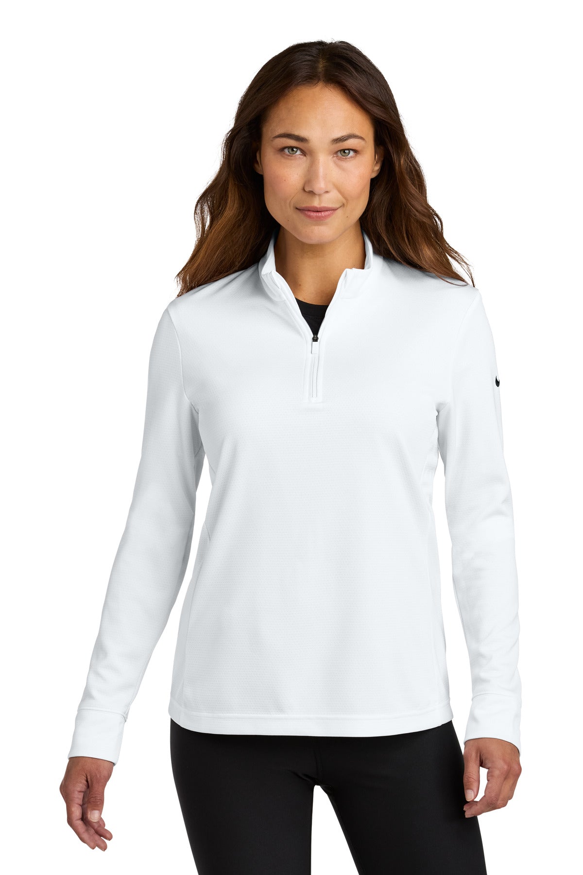 Nike Women's Essential 1/2-Zip Cover-Up NKHM7969 - EMBROIDERED