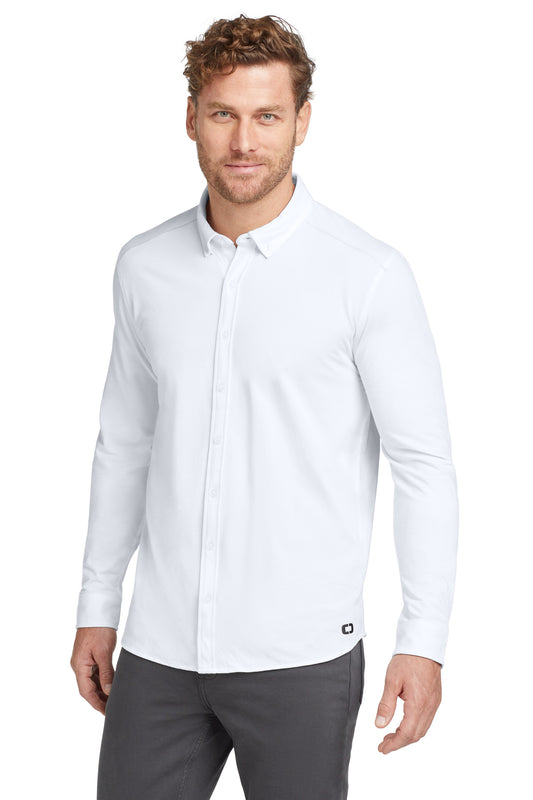 OGIO Code Stretch Long Sleeve Button-Up. OG145 - EMBROIDERED