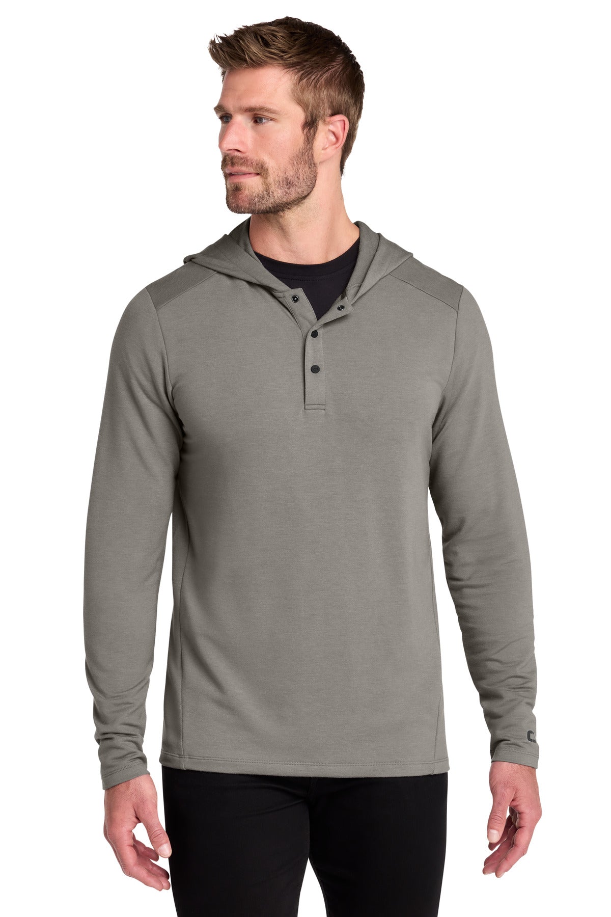 OGIO Luuma Flex Hooded Henley OG826 - EMBROIDERED