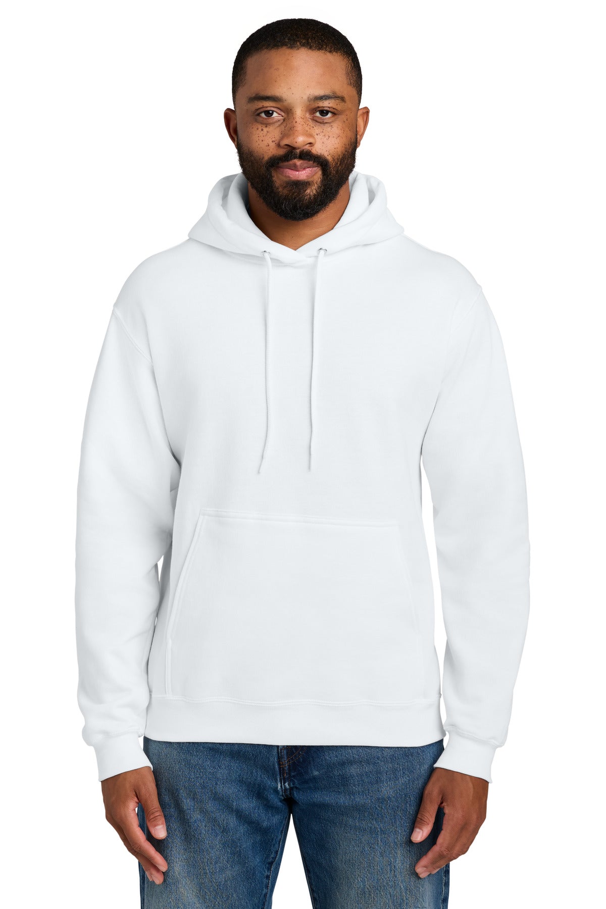 Port & Co Essential Fleece Pullover Hooded Sweatshirt. PC90H - EMBROIDERED